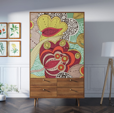 Шкаф трехстворчатый "Berber" принт 6 арт BB02/Print_06