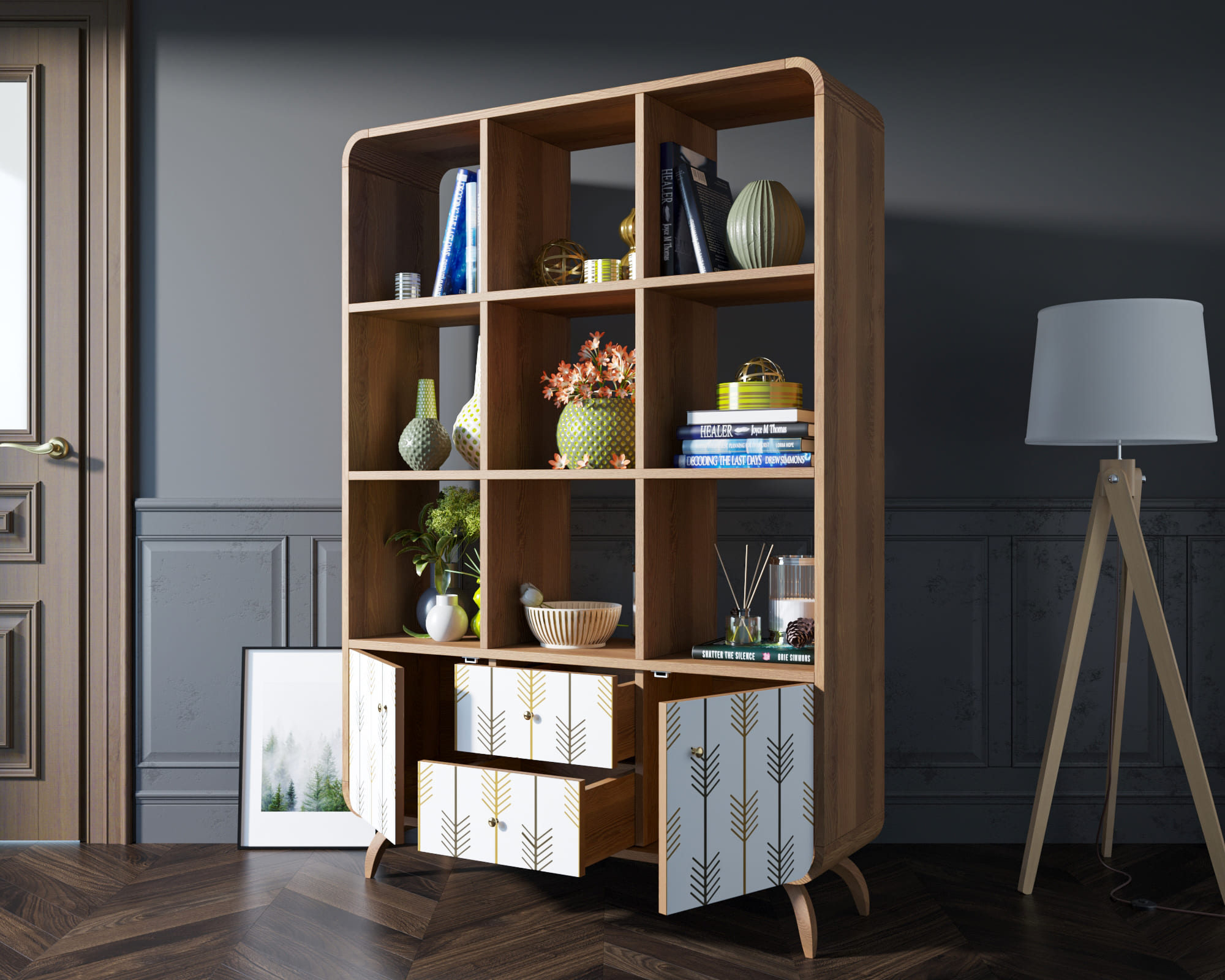 купить Стеллаж "Ellipse" принт 2 арт EL13/print_2