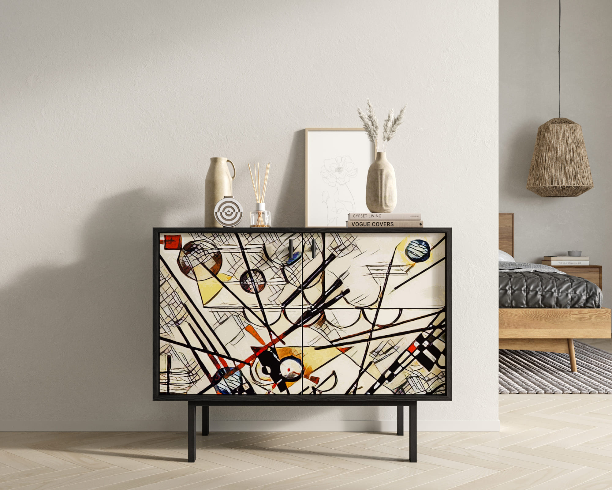 Комод с двумя дверками "Emerson" by Kandisky арт EM02/Print_01 в интернет-магазине