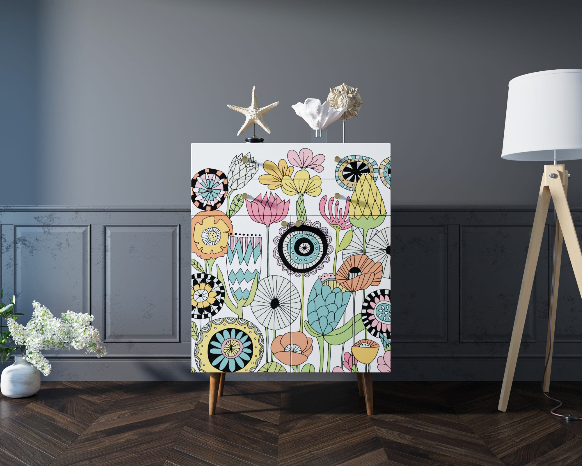 Комод "Berber" большой  арт BB12/Print_03 в интернет-магазине