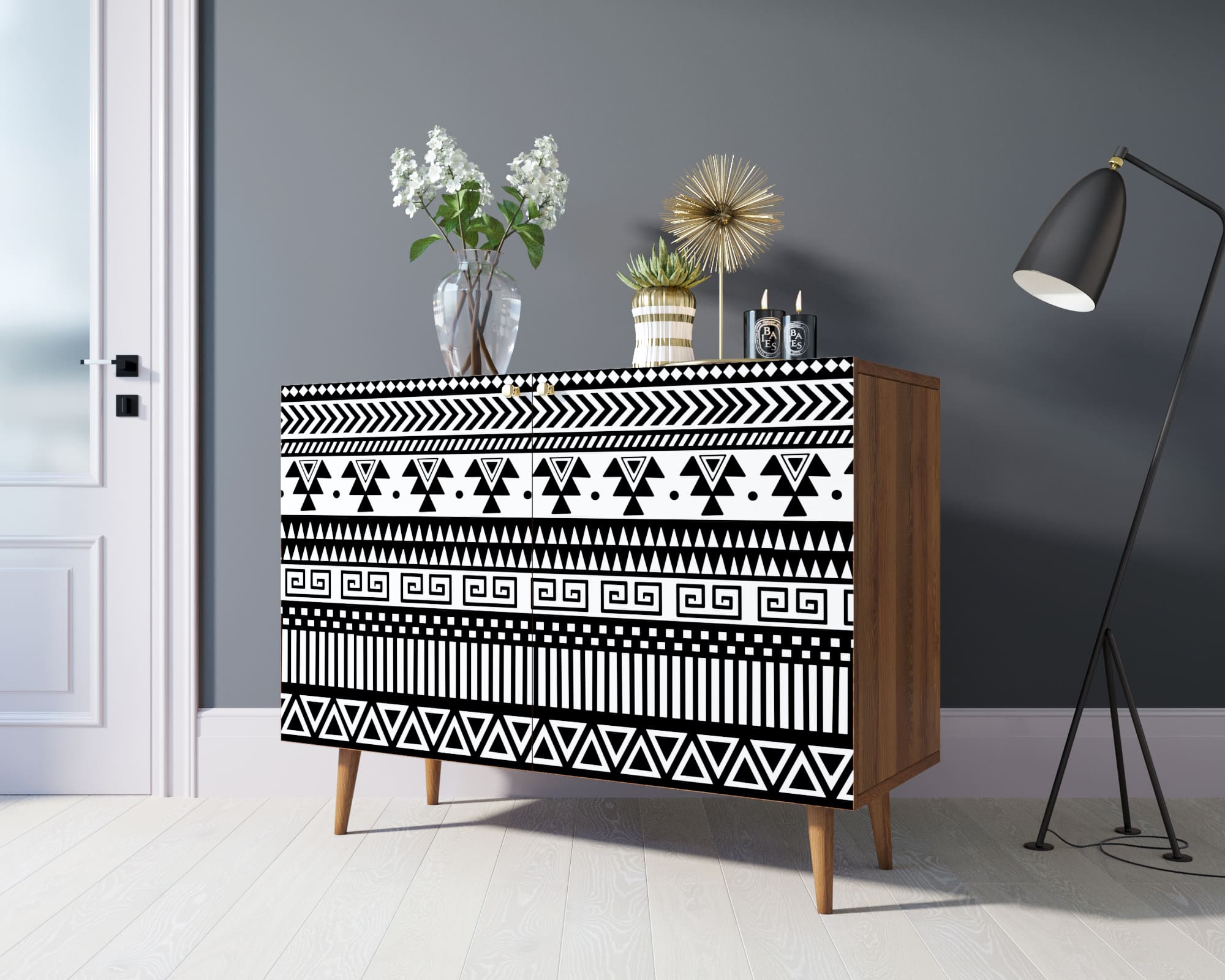 фото Комод "Berber" две дверки 19 принт арт BB04/Print_19