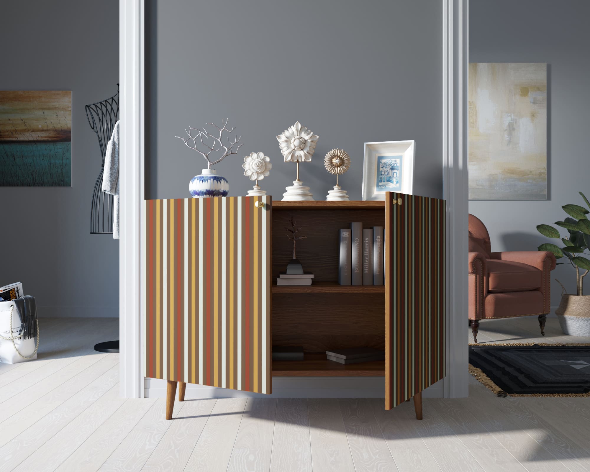 Комод "Berber" две дверки 20 принт арт BB04/Print_20 в интернет-магазине