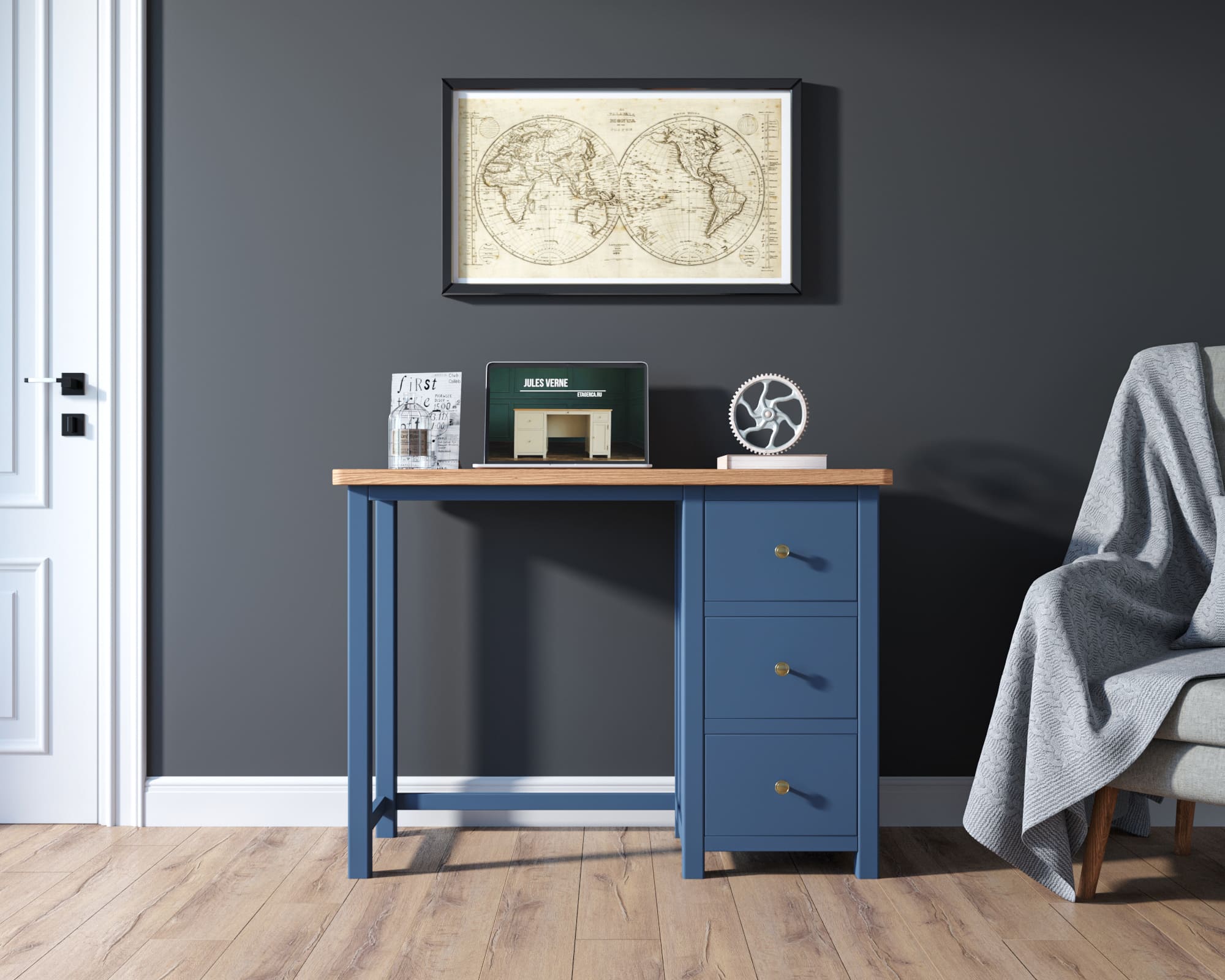 Малый рабочий стол "Jules Verne" арт JV48ETGB в интернет-магазине в Москве Малый рабочий стол "Jules Verne" арт JV48ETGB в интернет-магазине