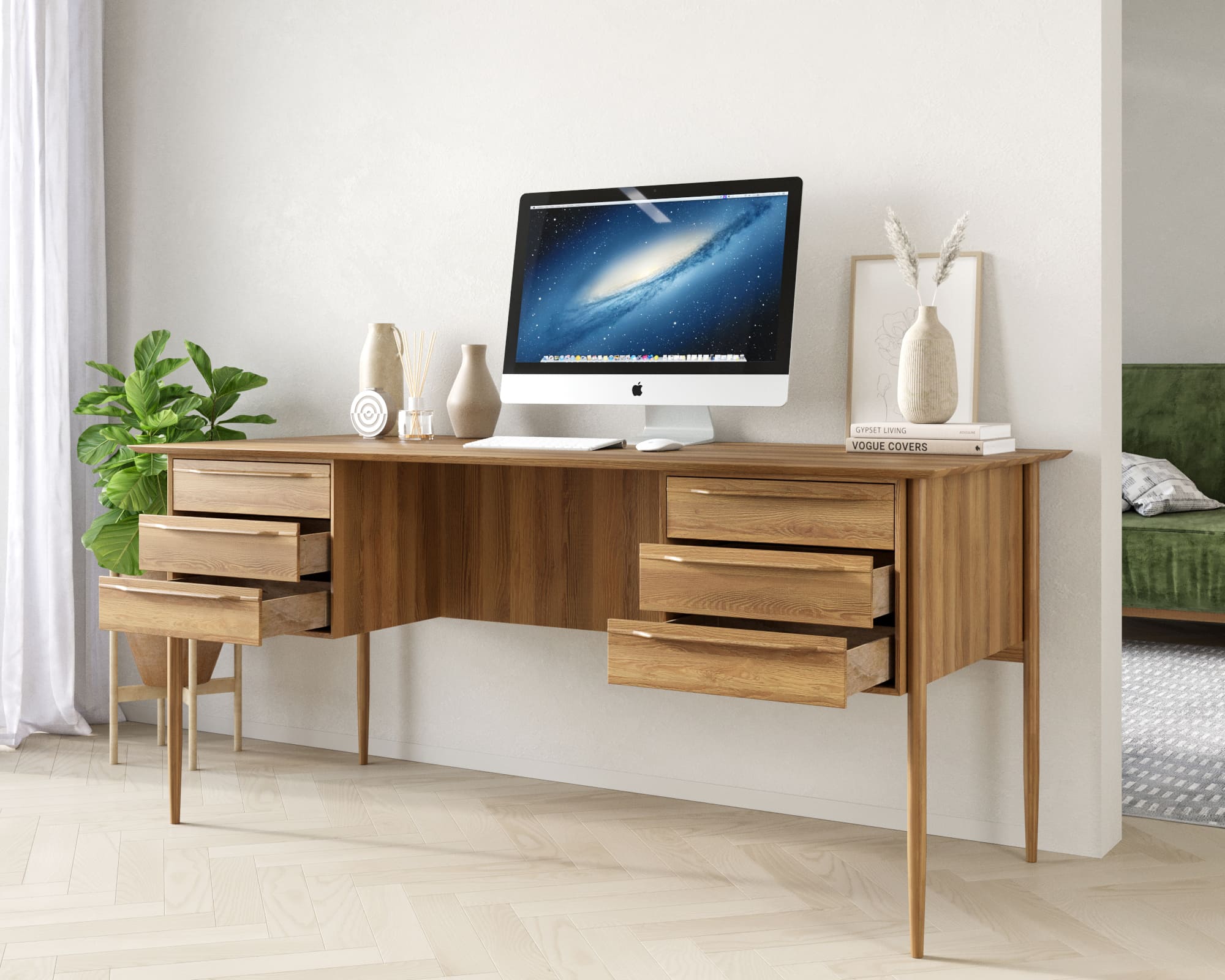 Рабочий письменный стол"Bruni" с ящиками арт BR47 в интернет-магазине