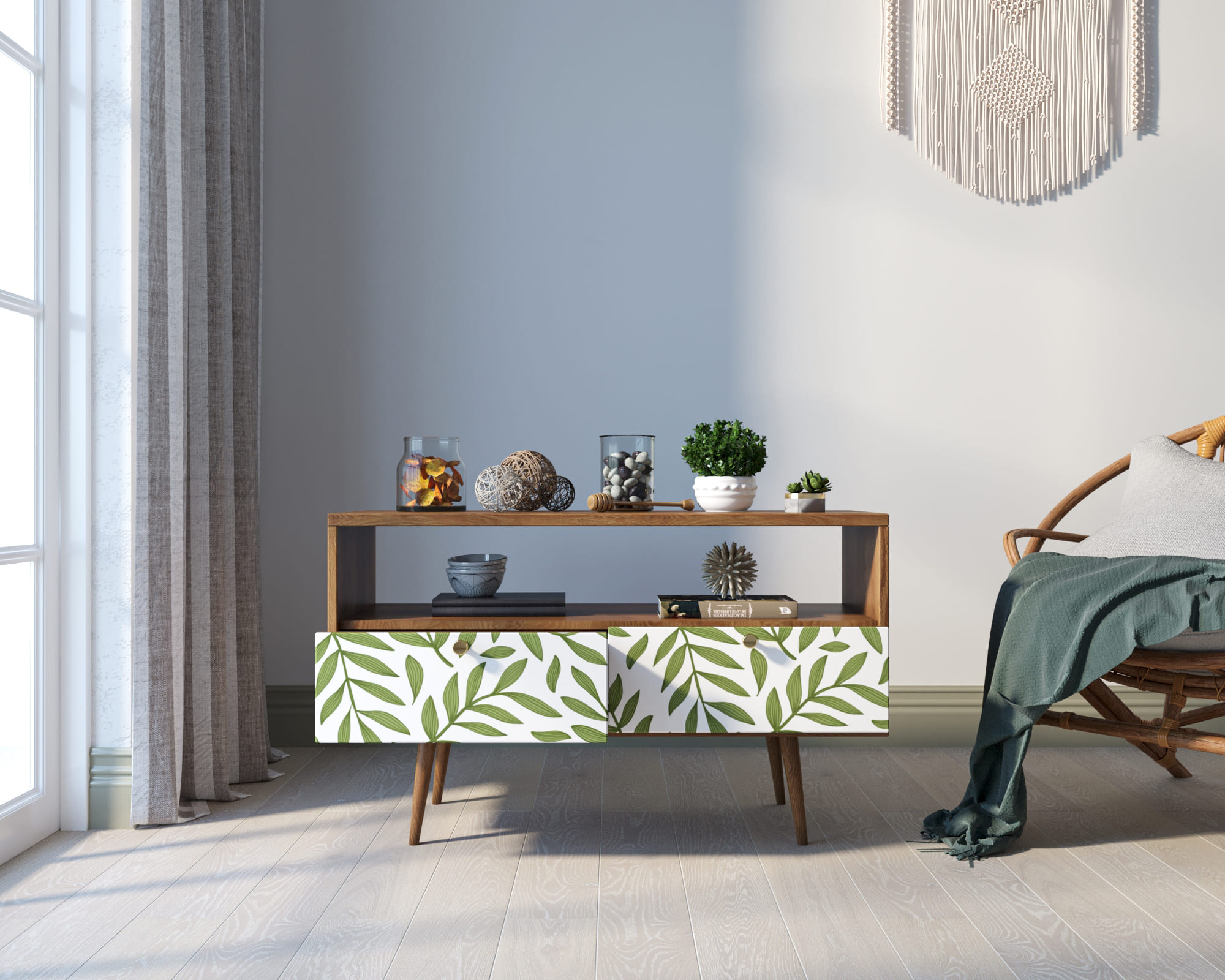 купить Консоль "Berber" с двумя ящиками принт 28 арт BB22/Print_28