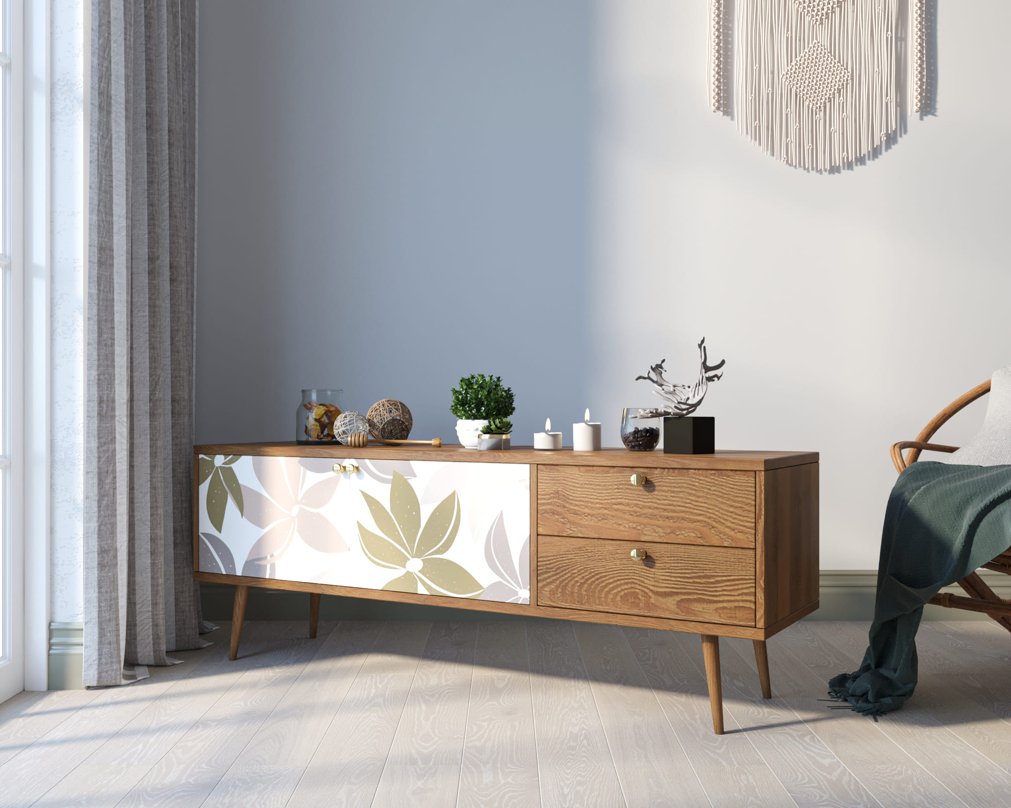 заказать Комод "Berber" два ящика и две дверки 27 принт арт BB27/Print_27