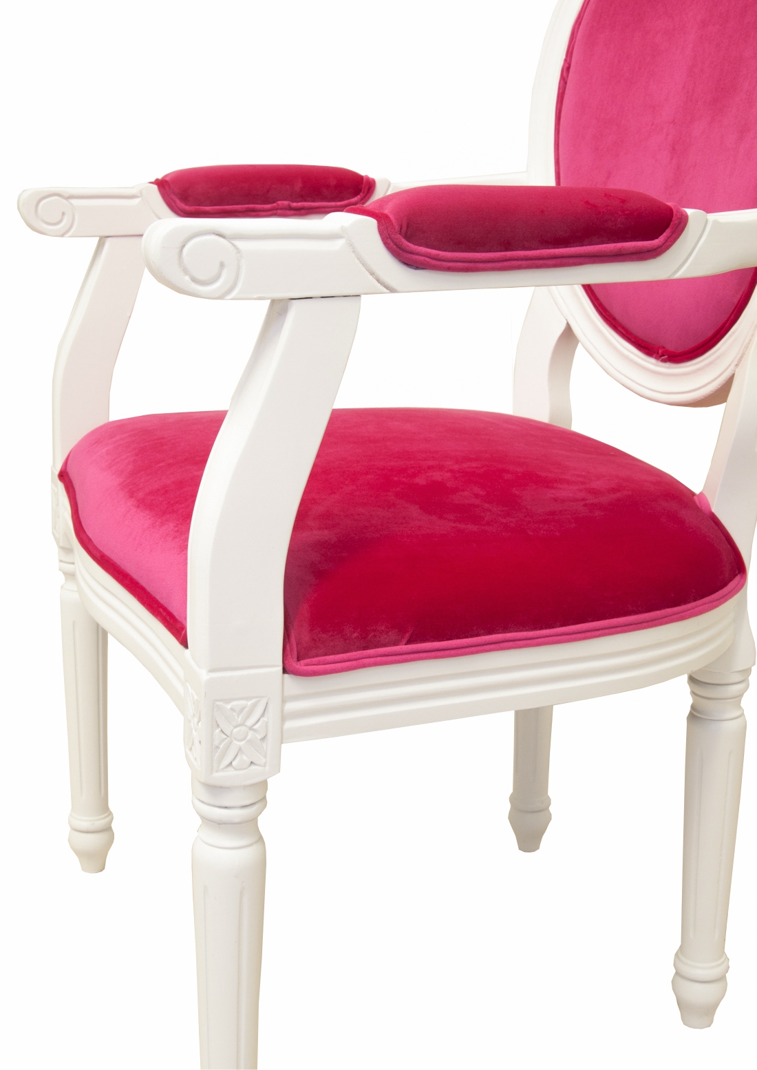 фото Мягкий стул с подлокотниками Diella Pink