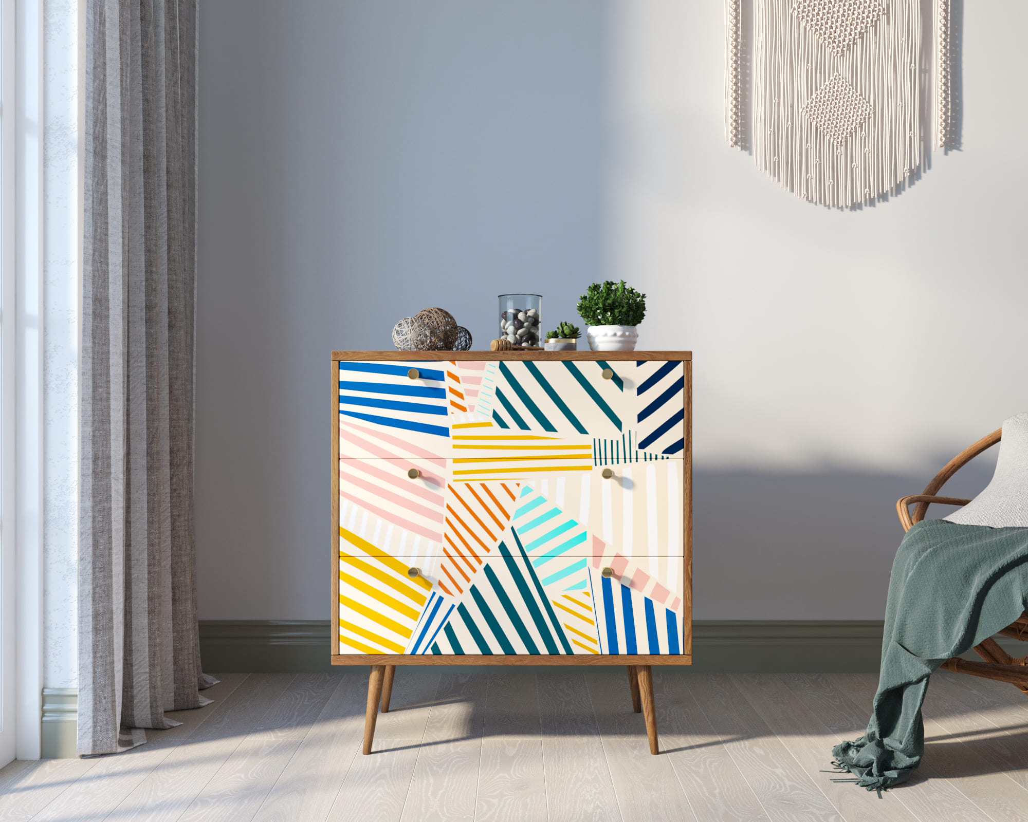 Комод "Berber" три ящика 42 принт арт BB40/Print_42 в интернет-магазине в Москве Комод "Berber" три ящика 42 принт арт BB40/Print_42 в интернет-магазине