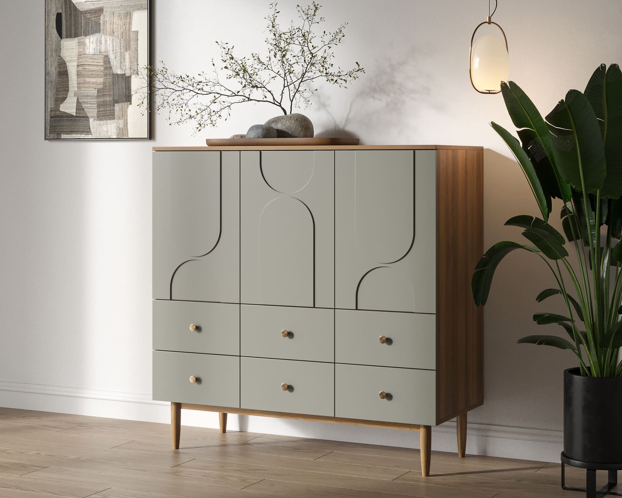 заказать Комод с тремя дверками и шестью ящиками "Arka" AR18-F2