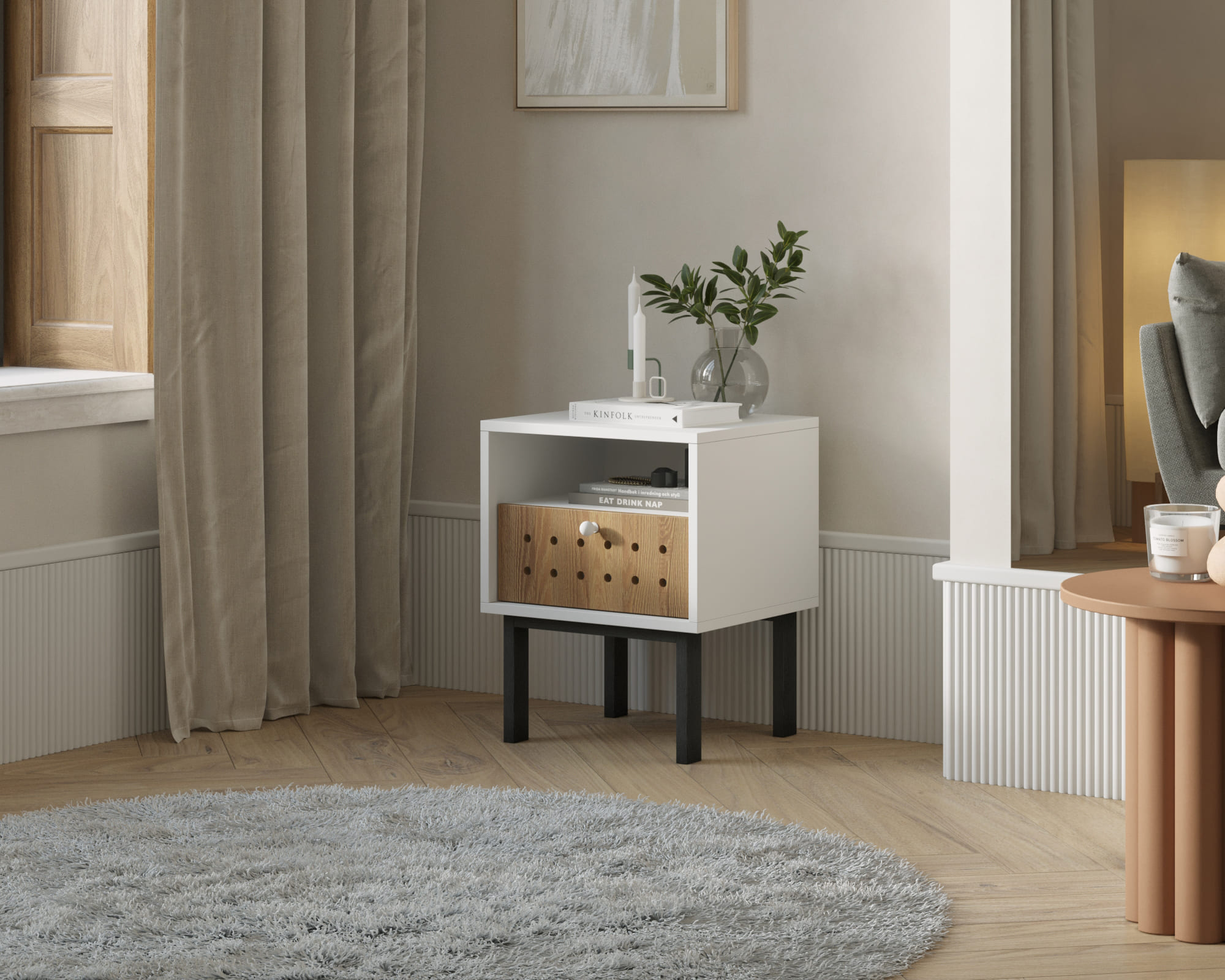 заказать Тумбочка с ящиком KOTO арт KT01 Белый