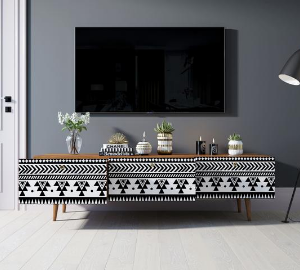 Комод "Berber" с ящиками низкий под TV принт 19 арт BB19/Print_19