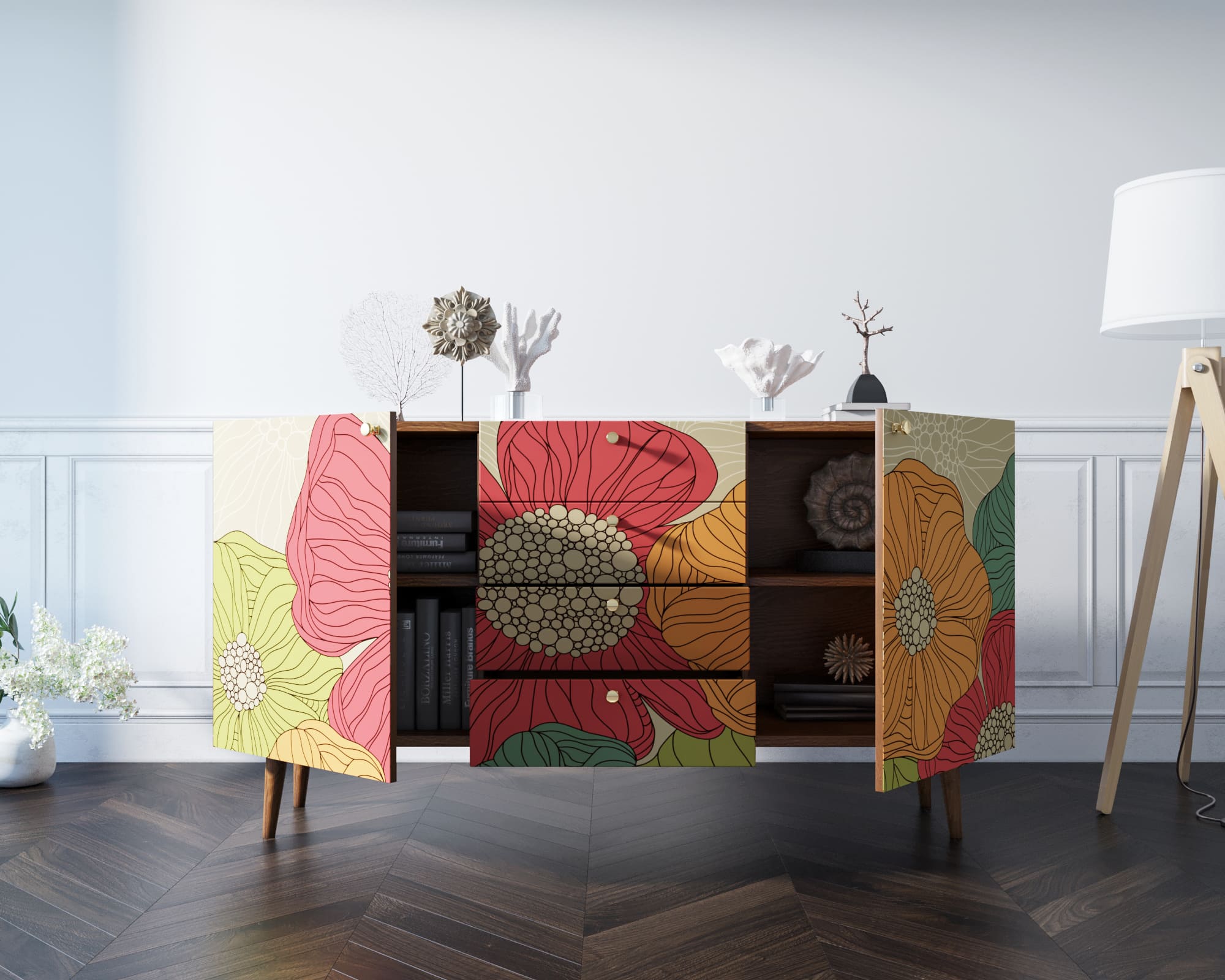 Комод "Berber" с ящиками 5 принт арт BB14/Print_05 в интернет-магазине