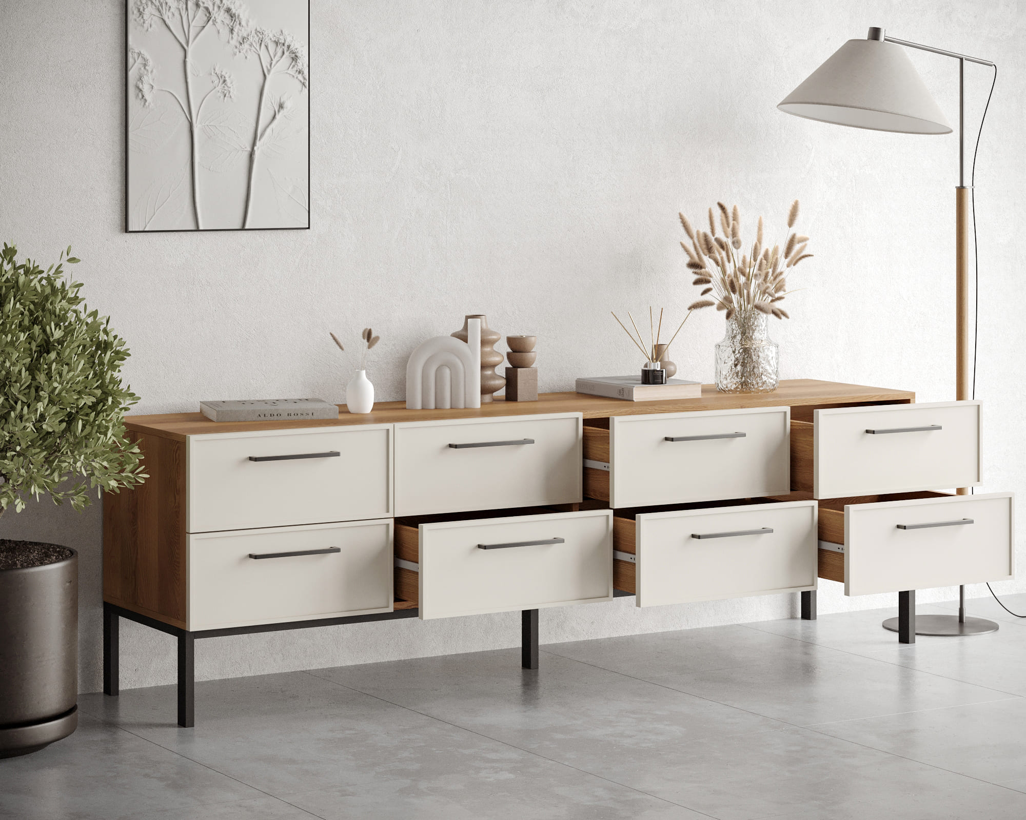 купить Комод с восемью ящиками "Nicole" арт NEM03 в Москве купить Комод с восемью ящиками "Nicole" арт NEM03