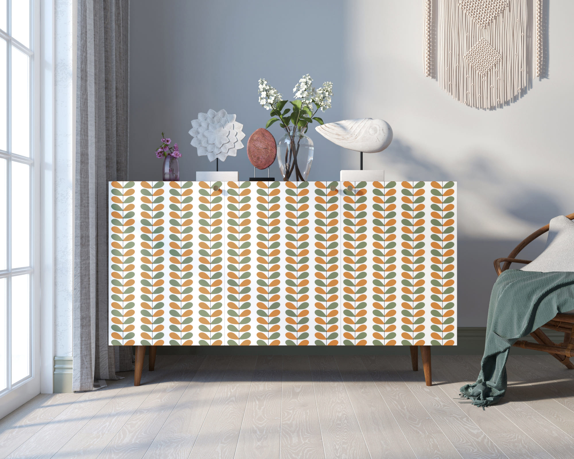 Комод с принтом 23 "Berber" арт BB01/Print_23 в интерьере в Москве Комод с принтом 23 "Berber" арт BB01/Print_23 в интерьере