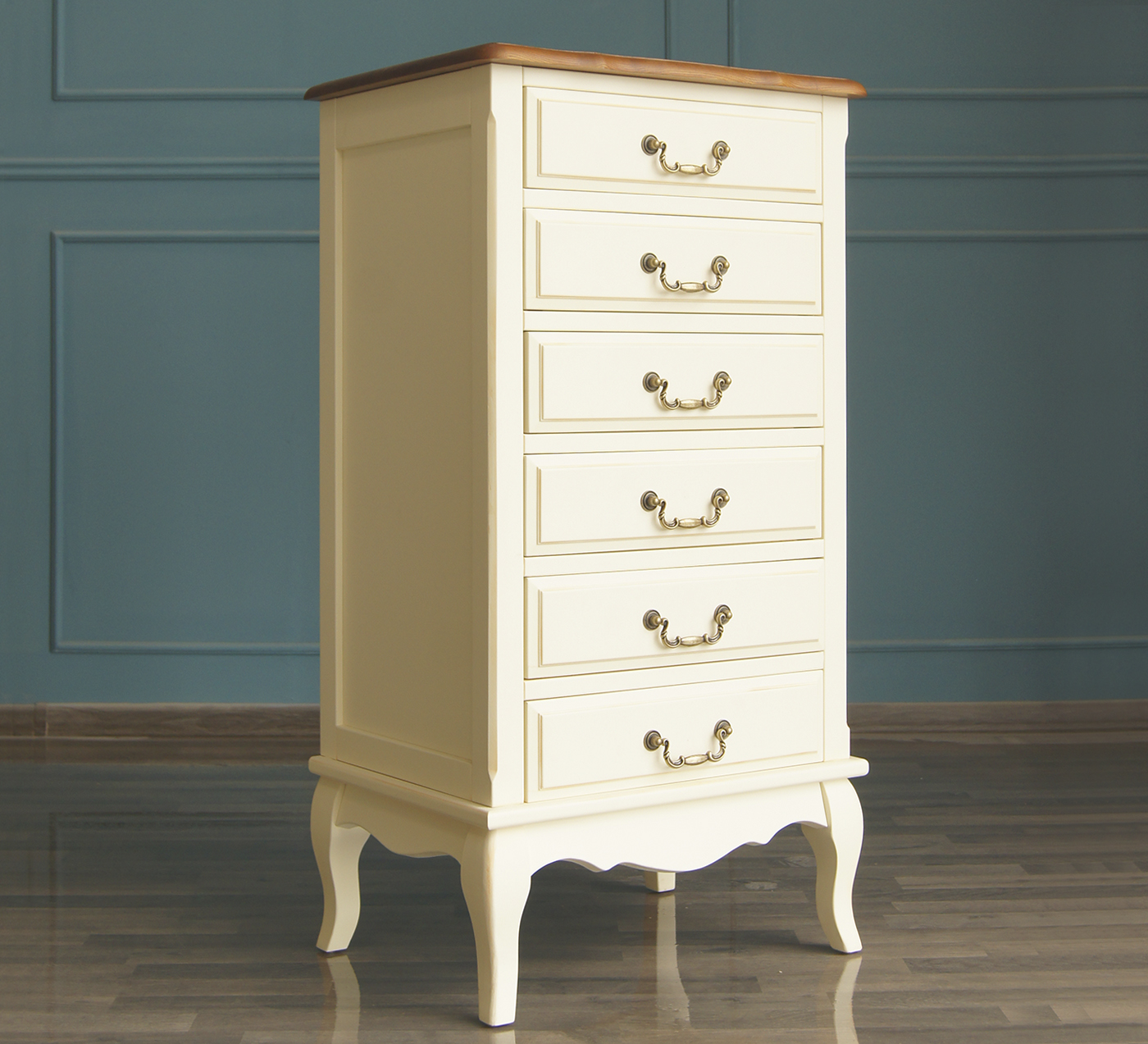 купить Маленький комод "Leontina" 6 ящиков на ножках арт ST9314