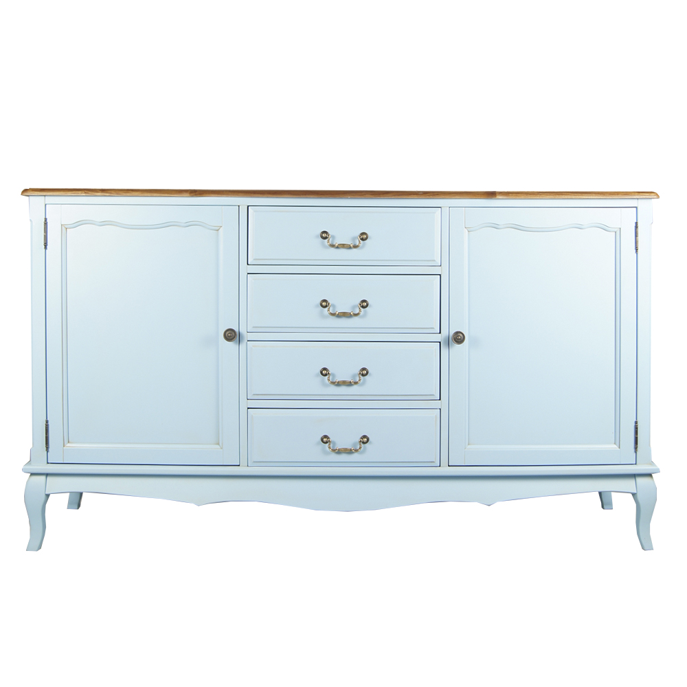 купить Голубой комод Leontina с дверками и ящиками арт ST9351B в интернет-магазине