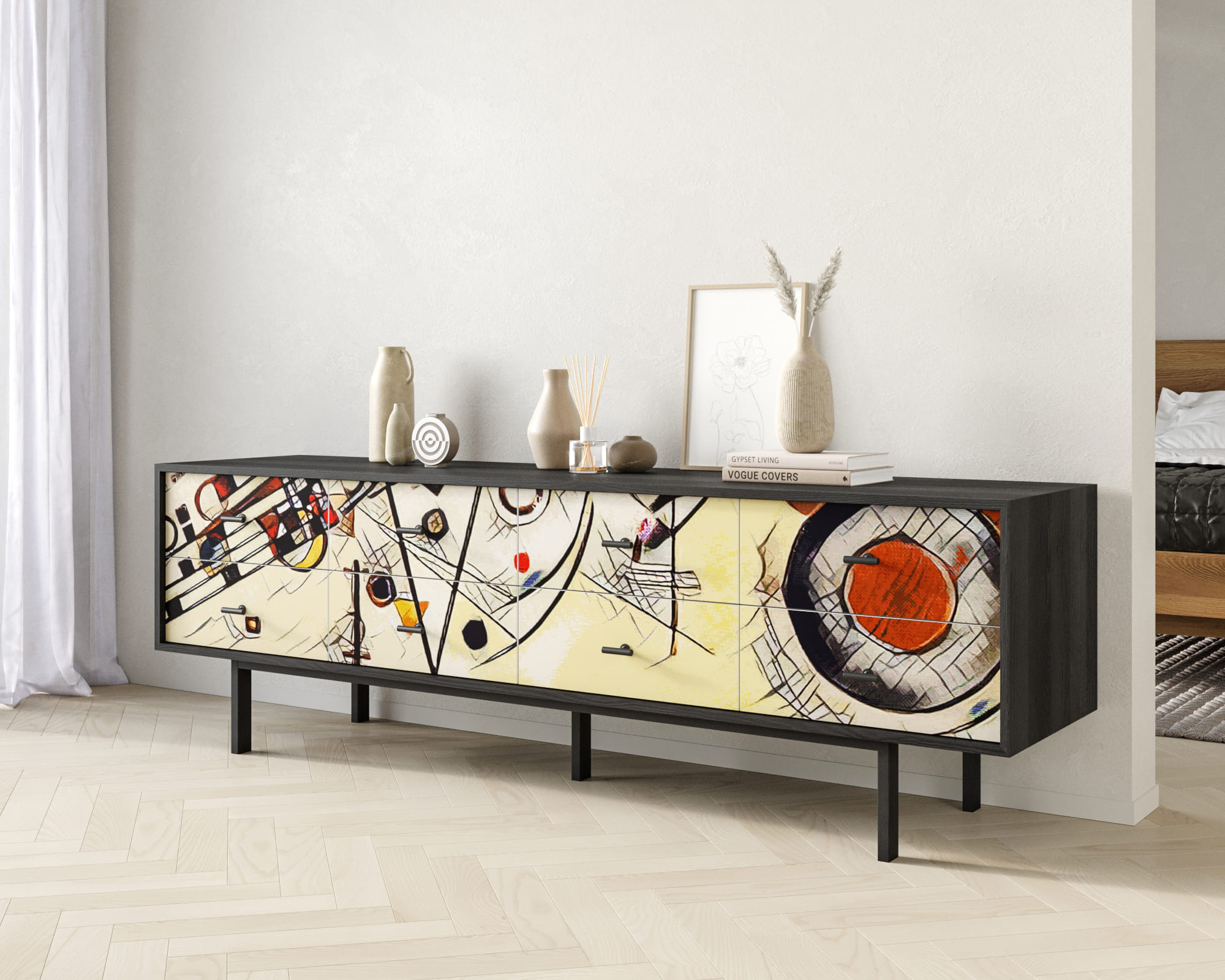 заказать Комод с восемью ящиками "Emerson" by Kandinsky арт EM03/Print_01