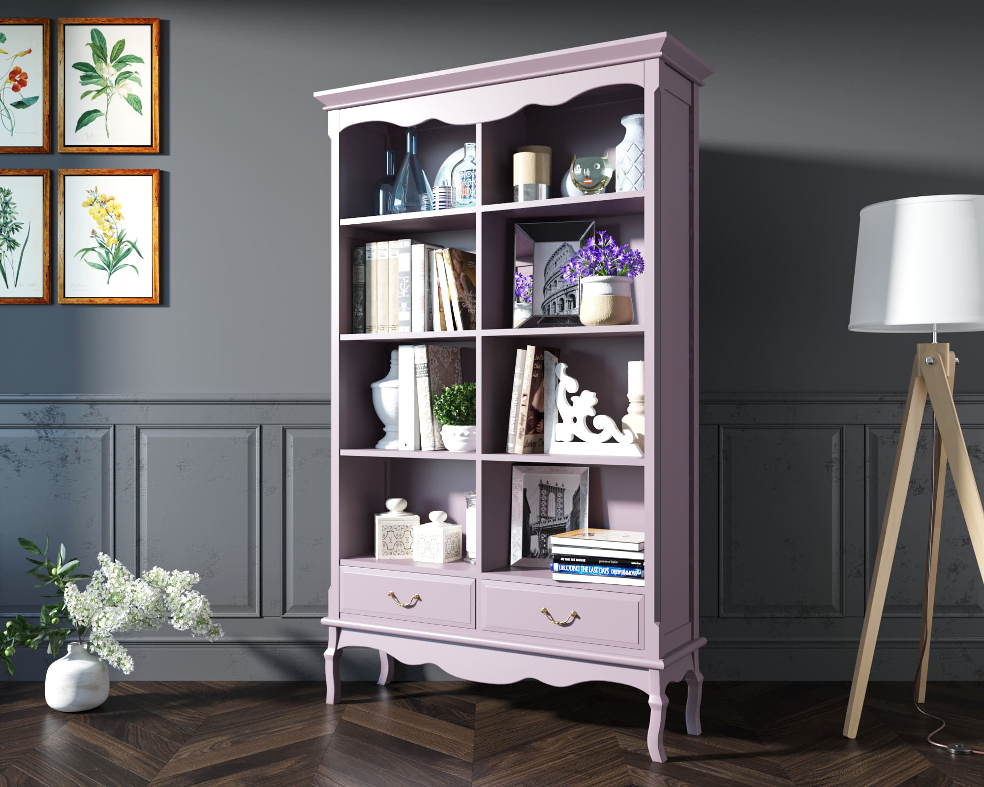 Стеллаж Leontina Lavanda двойной арт GS27/2L в интернет-магазине