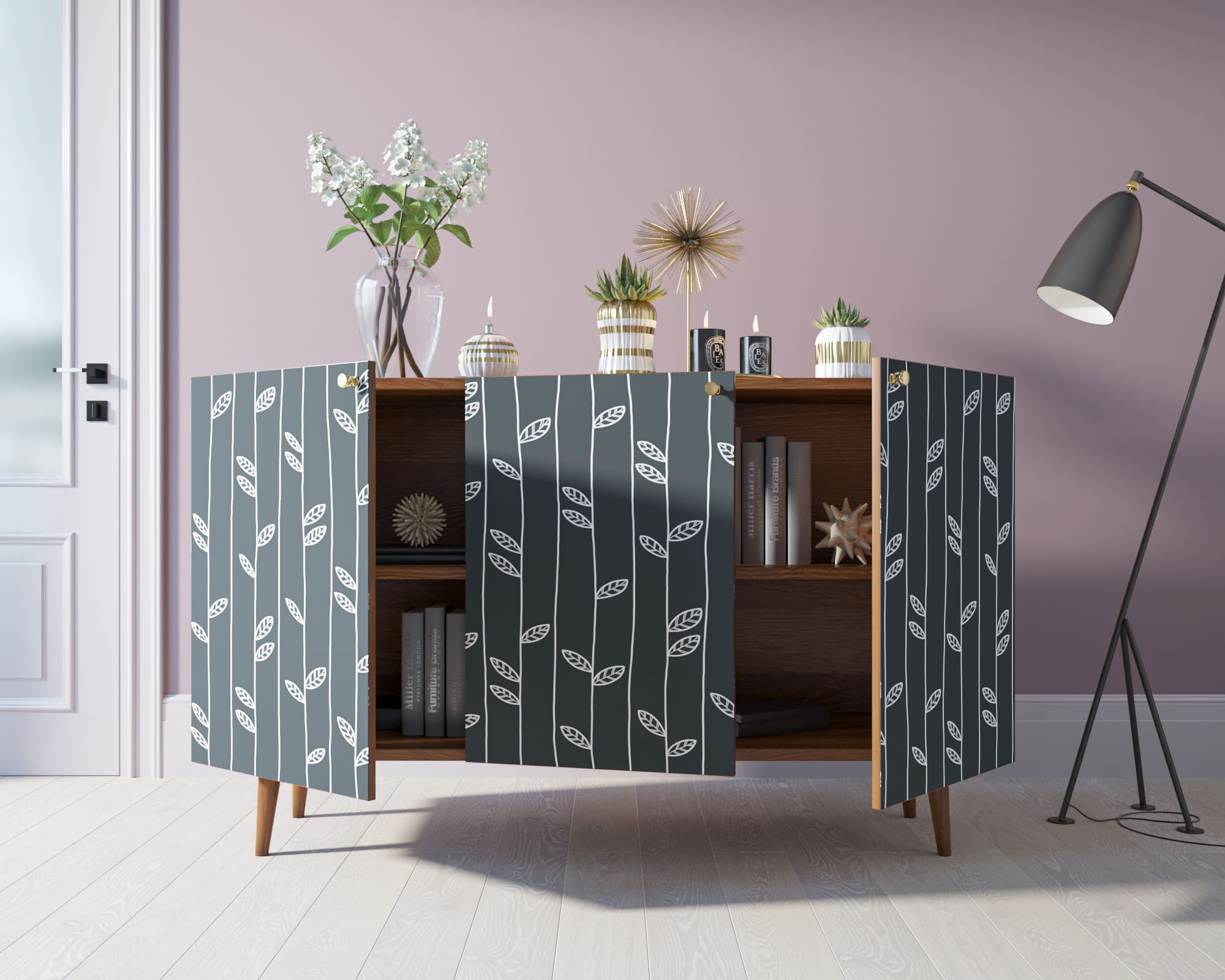 Комод "Berber" три дверки 18 принт арт BB01/Print_18 в интернет-магазине в Москве Комод "Berber" три дверки 18 принт арт BB01/Print_18 в интернет-магазине