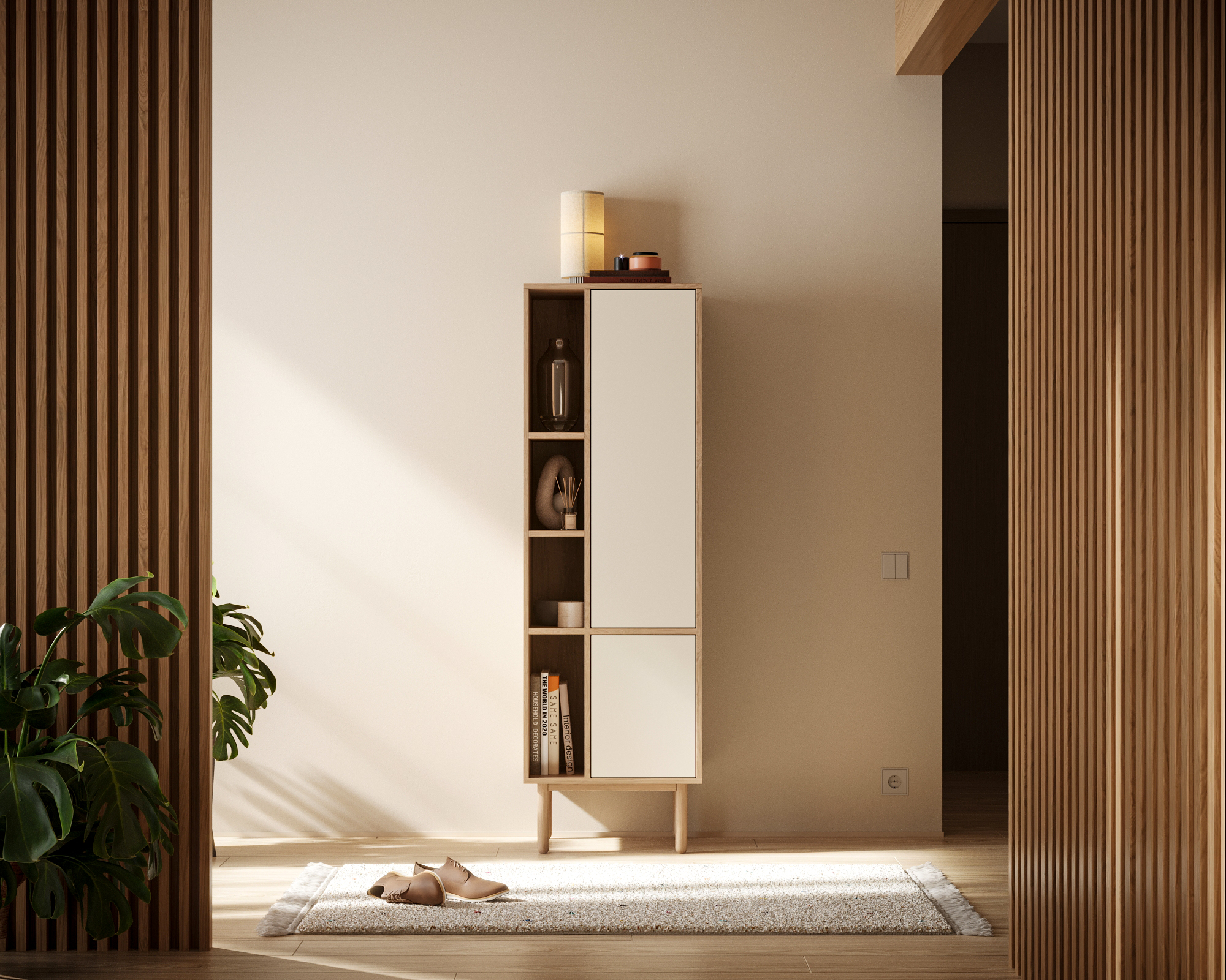 Шкаф-стеллаж с дверками "Alice" арт ALC12 в интернет-магазине