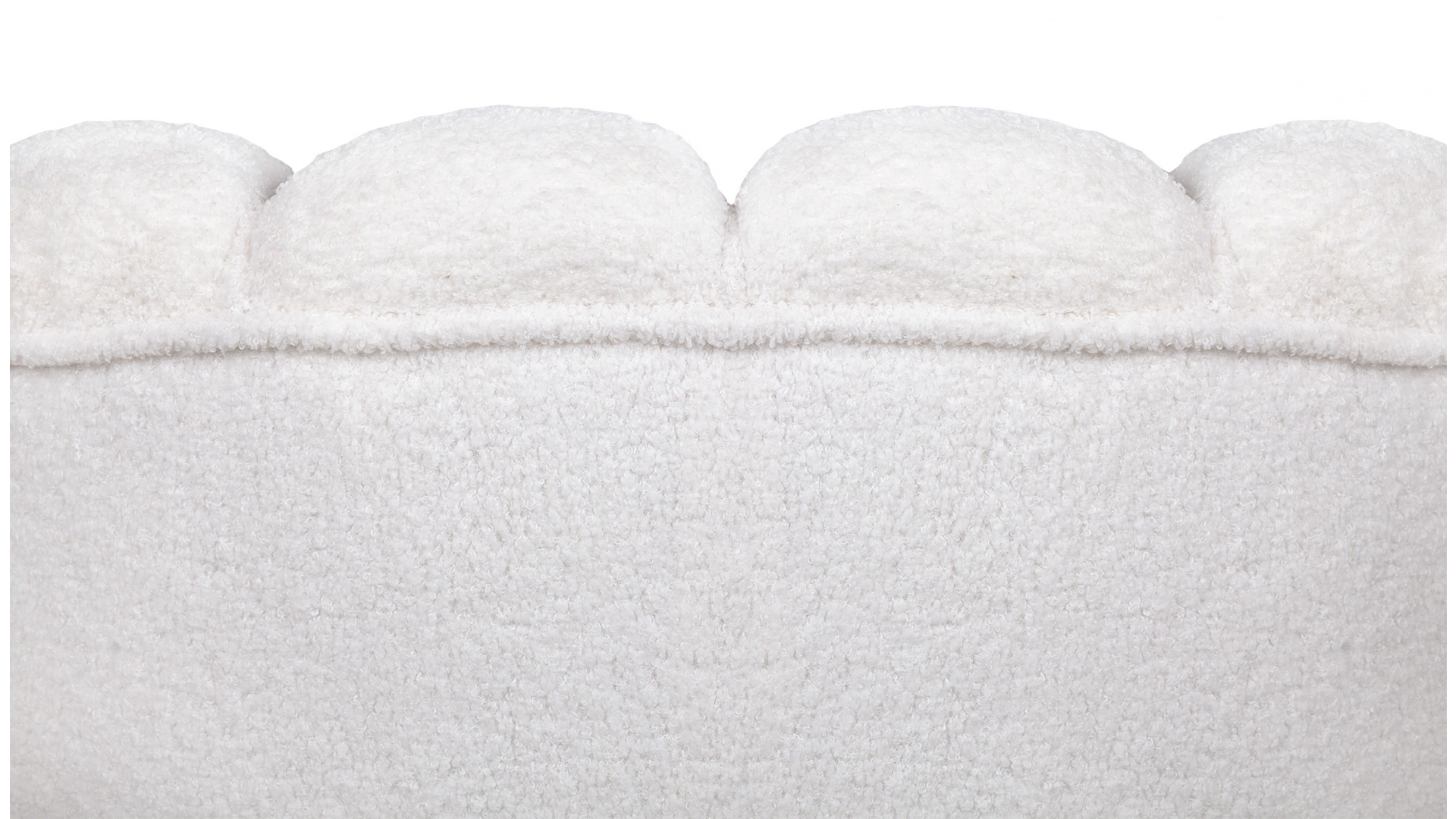 фото Низкое кресло ракушка Pearl цвет белый на черных ножках