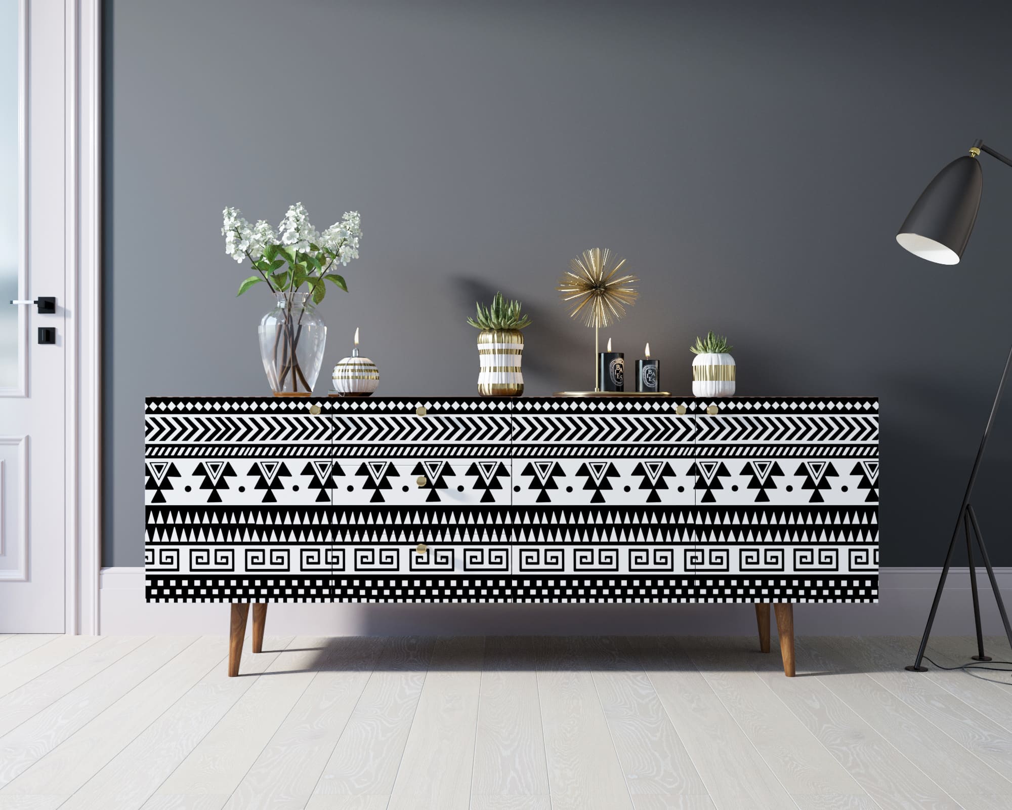 Комод "Berber" удлиненный принт 19 арт BB11/Print_19 в интерьере в Москве Комод "Berber" удлиненный принт 19 арт BB11/Print_19 в интерьере