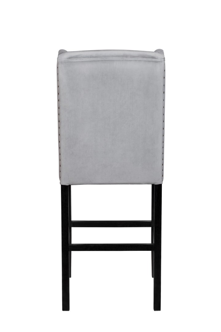 Дизайнерский барный стул Skipton Grey Velvet в интернет-магазине