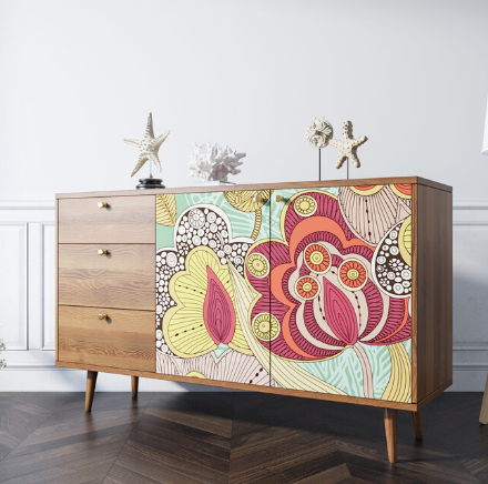 Комод "Berber" с двумя дверками и ящиками 6 принт арт BB05/Print_06