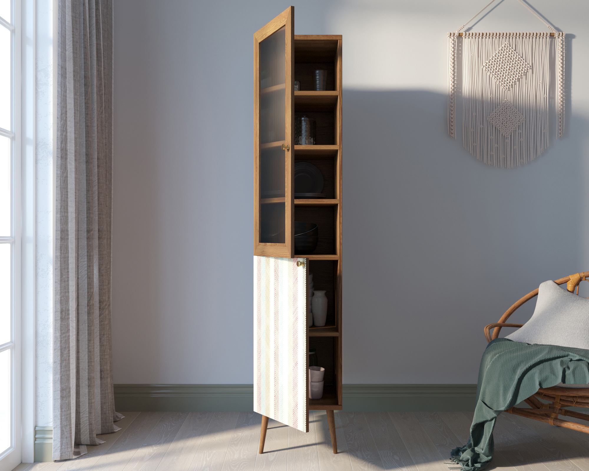 купить Буфет "Berber" узкий принт 45 арт BB39/Print_45