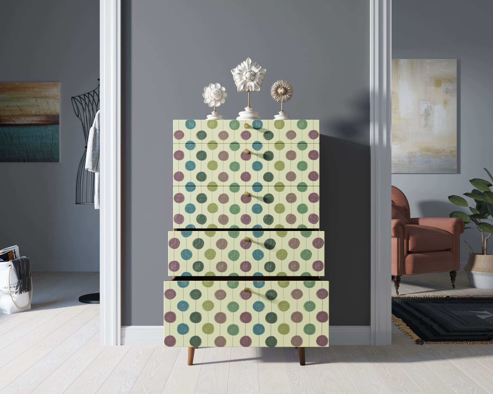 Комод высокий "Berber" принт 24 арт BB10/Print_24 в интернет-магазине в Москве Комод высокий "Berber" принт 24 арт BB10/Print_24 в интернет-магазине