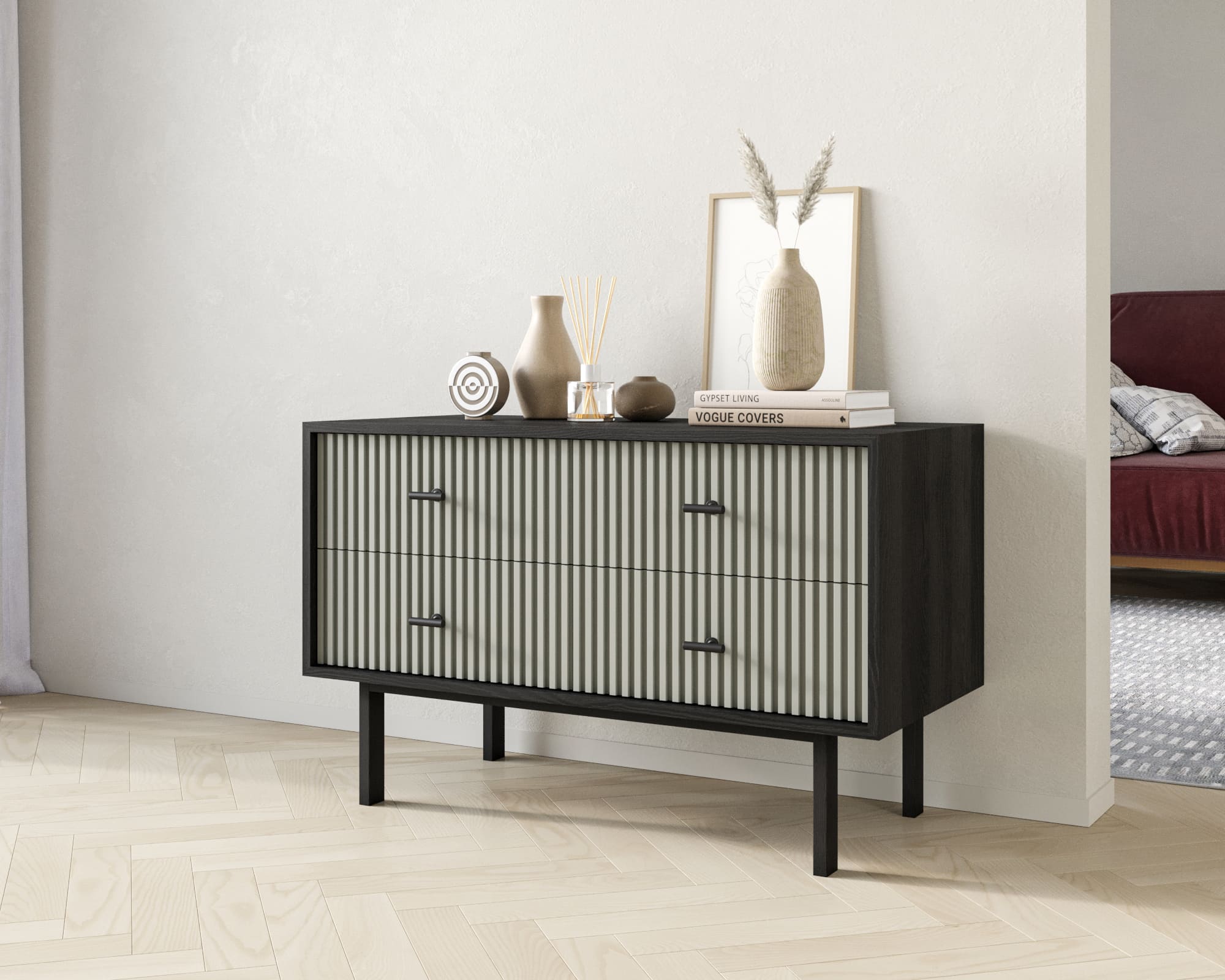 заказать Комод с четырьмя ящиками "Emerson" арт EM05/gray/L в Москве заказать Комод с четырьмя ящиками "Emerson" арт EM05/gray/L