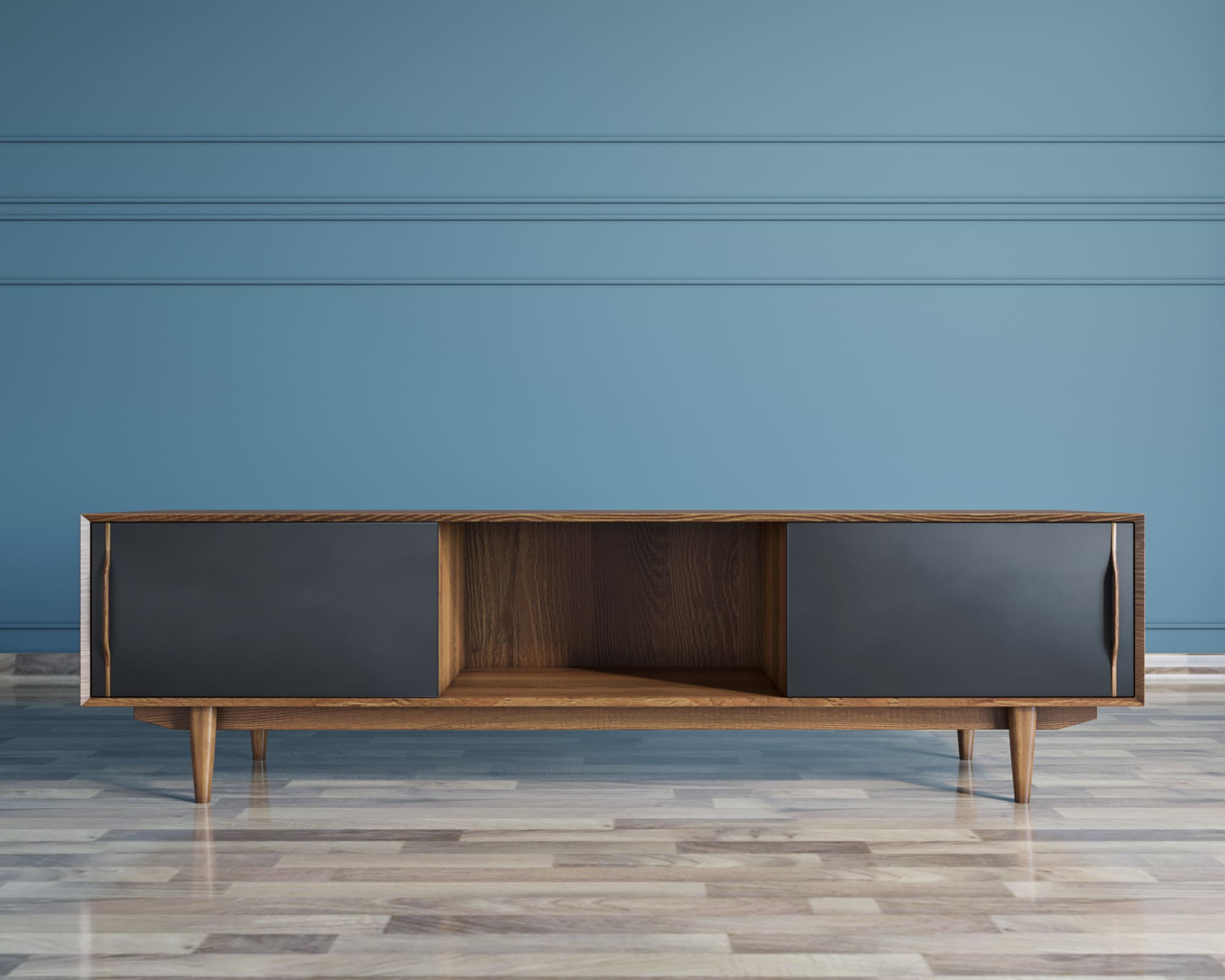 красивые Консоль под TV в Скандинавском стиле "Bruni Black" арт BR-22Black в Москве красивые Консоль под TV в Скандинавском стиле "Bruni Black" арт BR-22Black