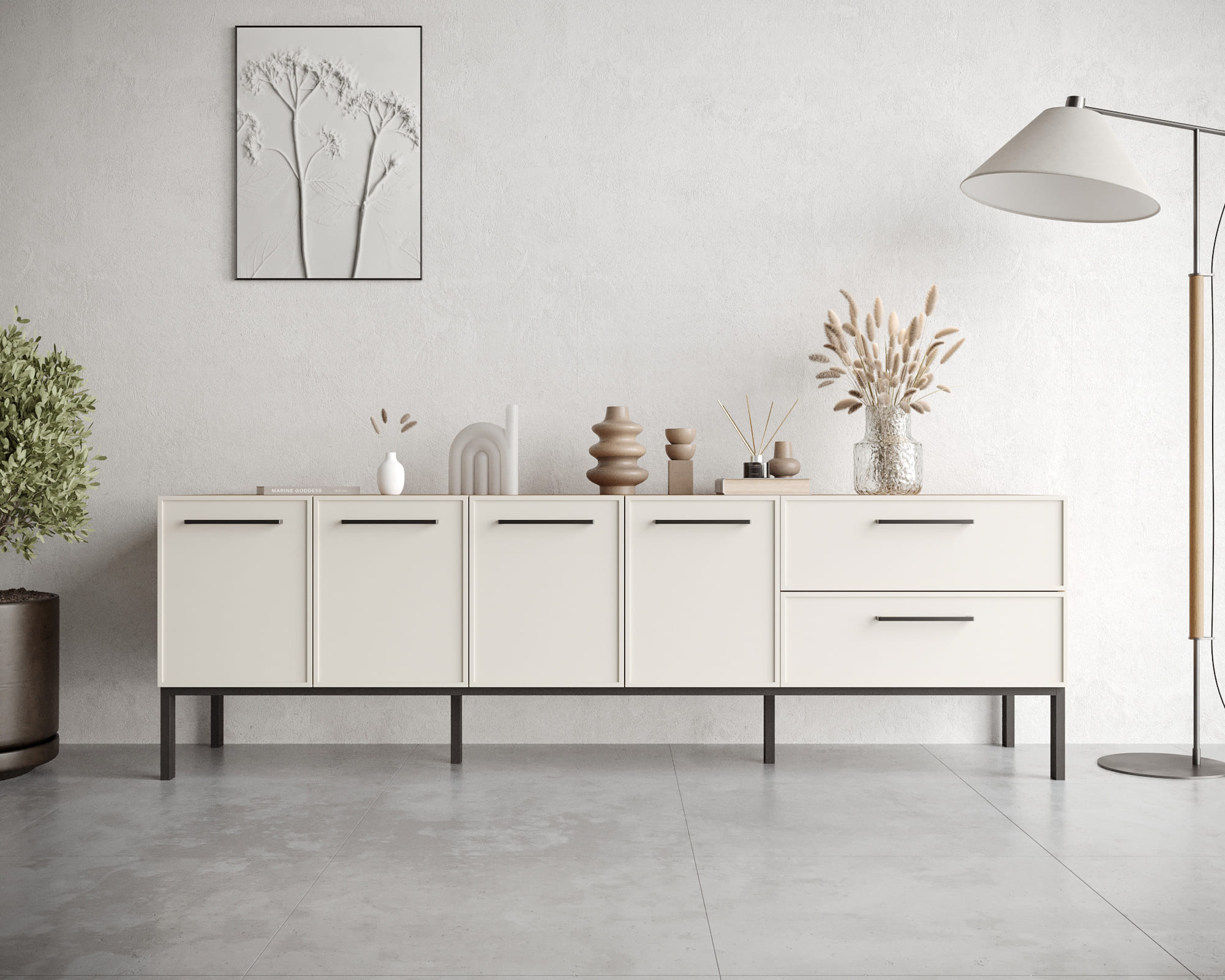 Комод с четырьмя дверками и двумя ящиками "Nicole" арт NEM04 в интернет-магазине