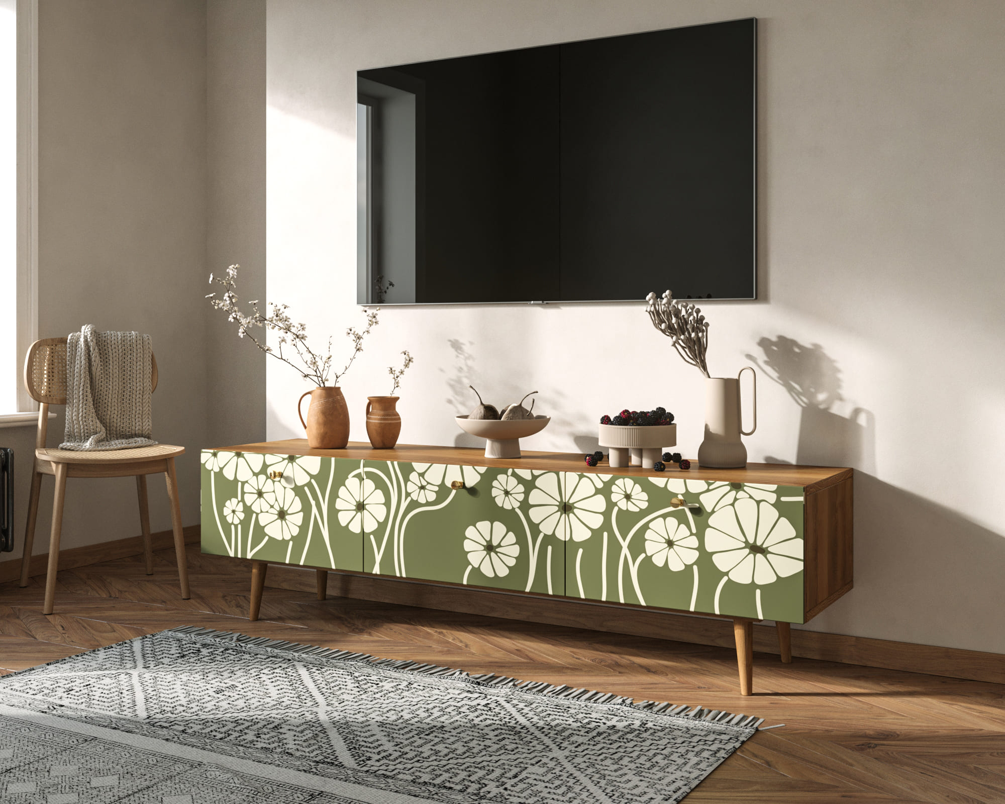заказать Комод "Berber" с ящиками низкий под TV арт BB19/Print_53