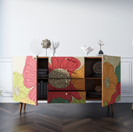 купить Комод "Berber" с ящиками 5 принт арт BB14/Print_05