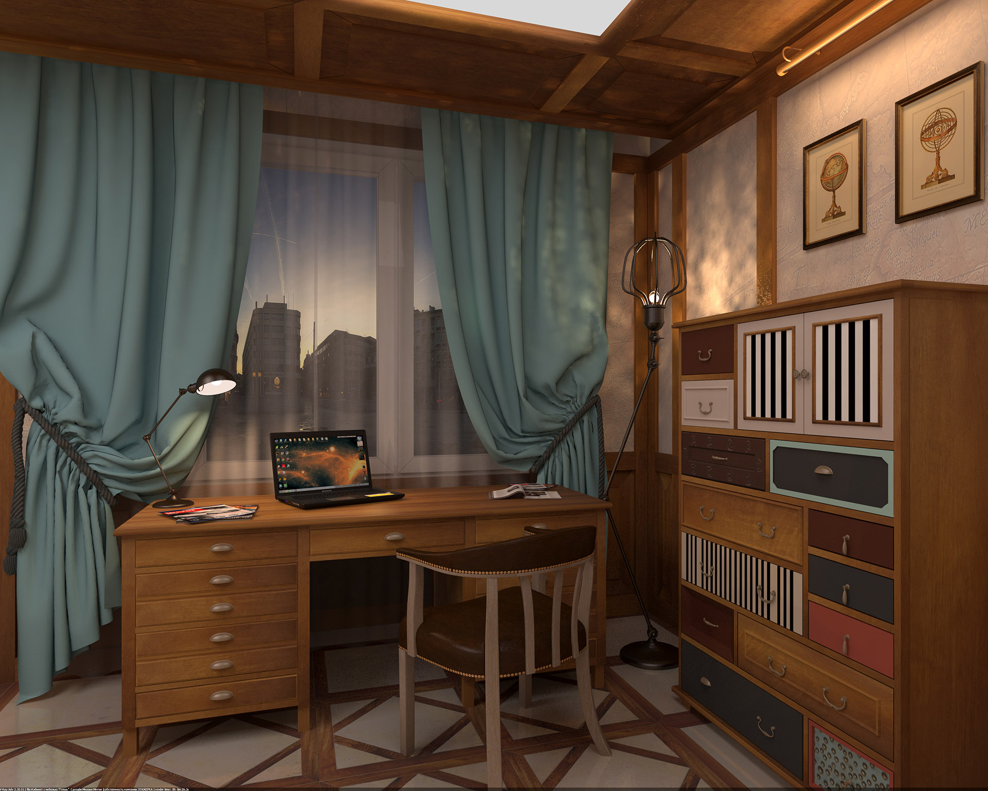 Рабочий кабинет "Gouache" арт gouache-098