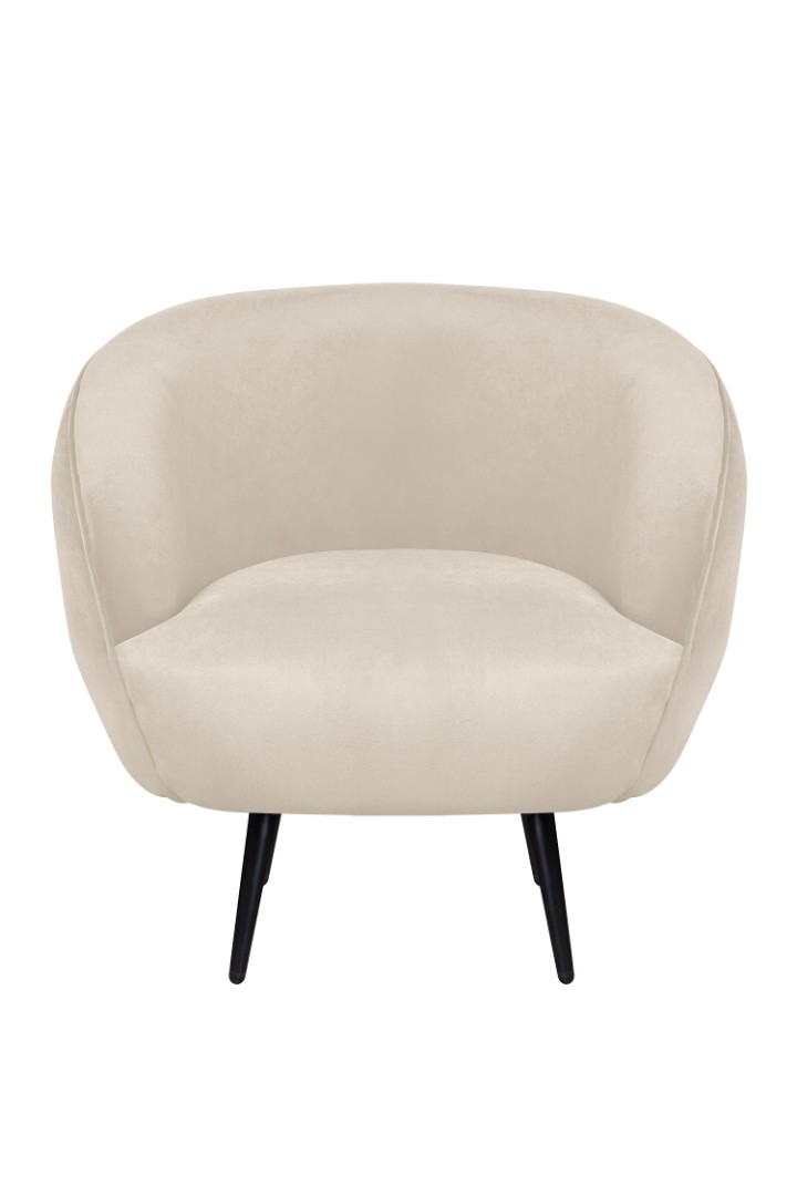 купить Мягкое кресло Benee Beige на черных ножках