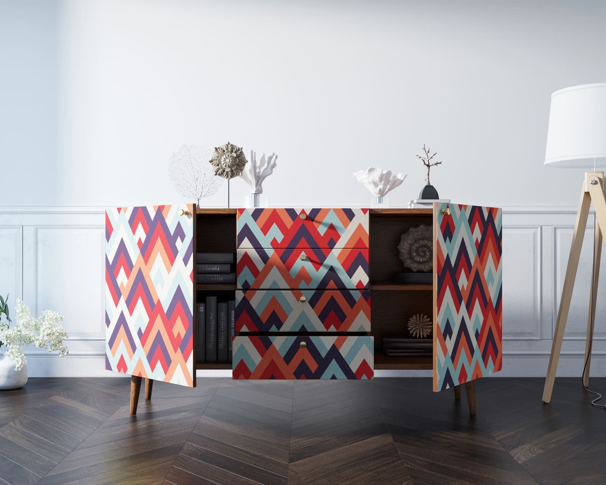 заказать Комод "Berber" с ящиками 2 принт арт BB14/Print_02