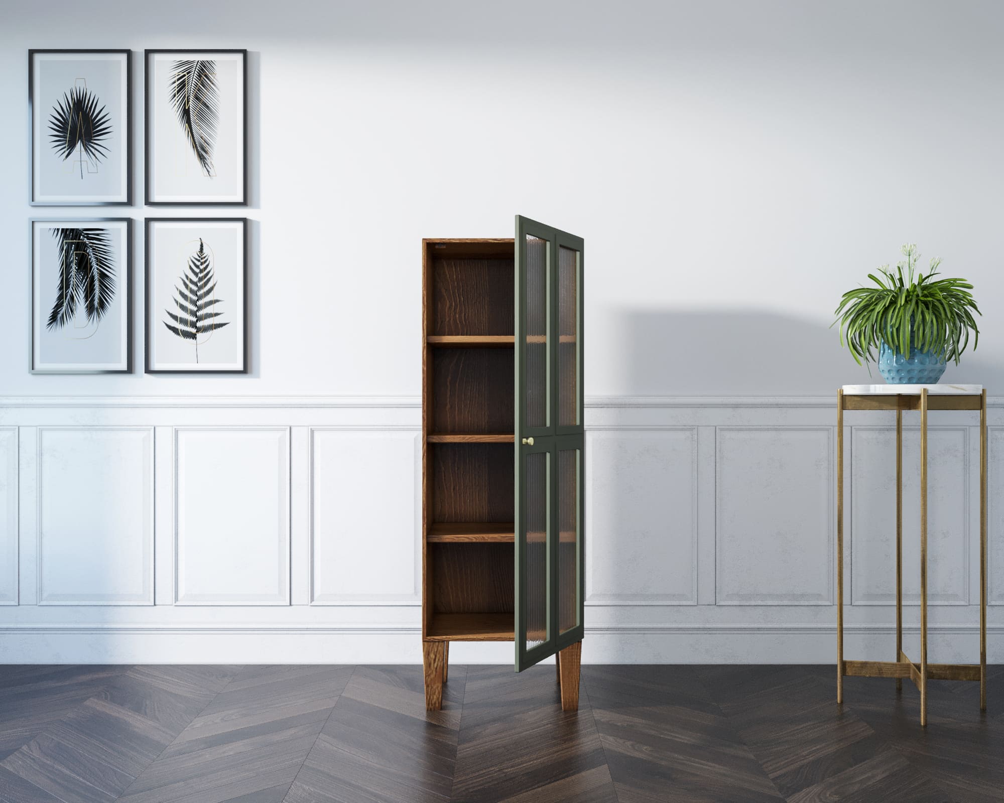 купить Шкаф-витрина "Andersen" с рифлеными стеклами арт AN14 в Москве купить Шкаф-витрина "Andersen" с рифлеными стеклами арт AN14