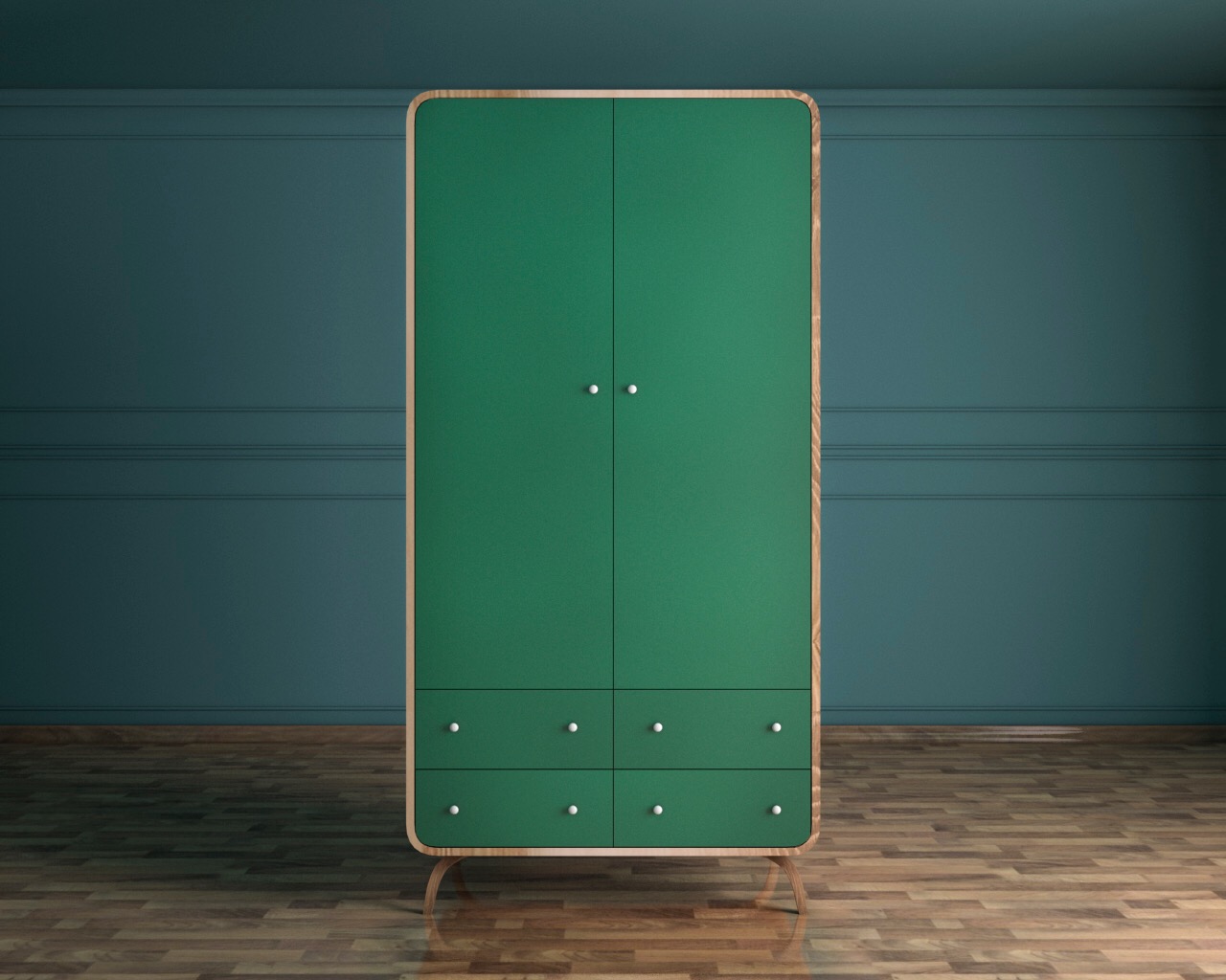 купить Шкаф в скандинавском стиле "Ellipse" с ящиками арт EL15G