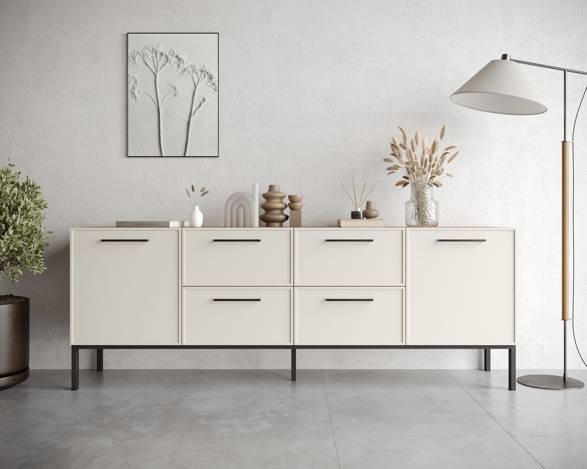 фото Комод две дверки и четыре ящика "Nicole" цвет Белый, арт NEM19 в Москве фото Комод две дверки и четыре ящика "Nicole" цвет Белый, арт NEM19