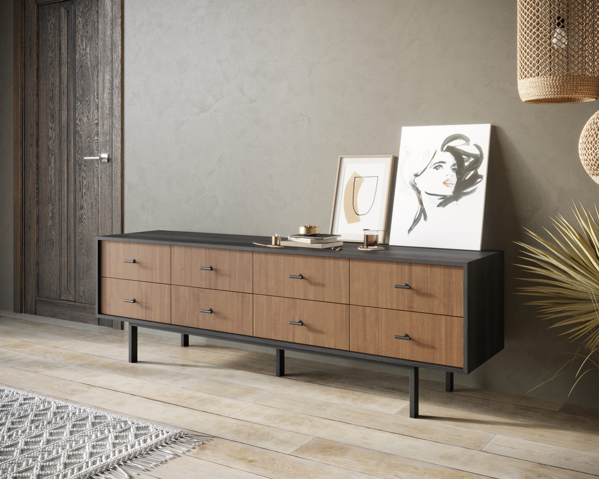 заказать Комод с восемью ящиками "Emerson" арт EM03 в Москве заказать Комод с восемью ящиками "Emerson" арт EM03