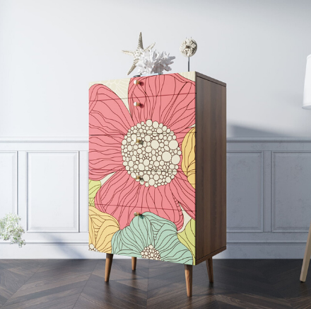 Комод высокий "Berber" принт 5 арт BB10/Print_05 в Москве Комод высокий "Berber" принт 5 арт BB10/Print_05