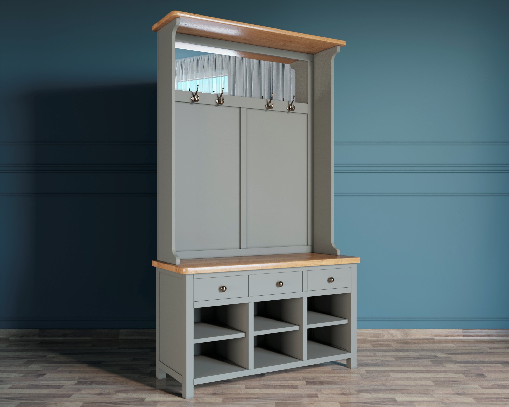 купить Прихожая Кантри "Jules Verne" в сером цвете арт JV13ETGG в Москве купить Прихожая Кантри "Jules Verne" в сером цвете арт JV13ETGG