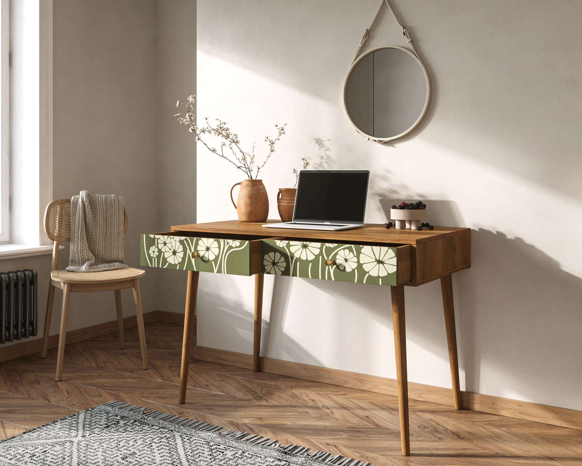 купить Стол рабочий "Berber" малый принт 53 арт BB32/Print_53