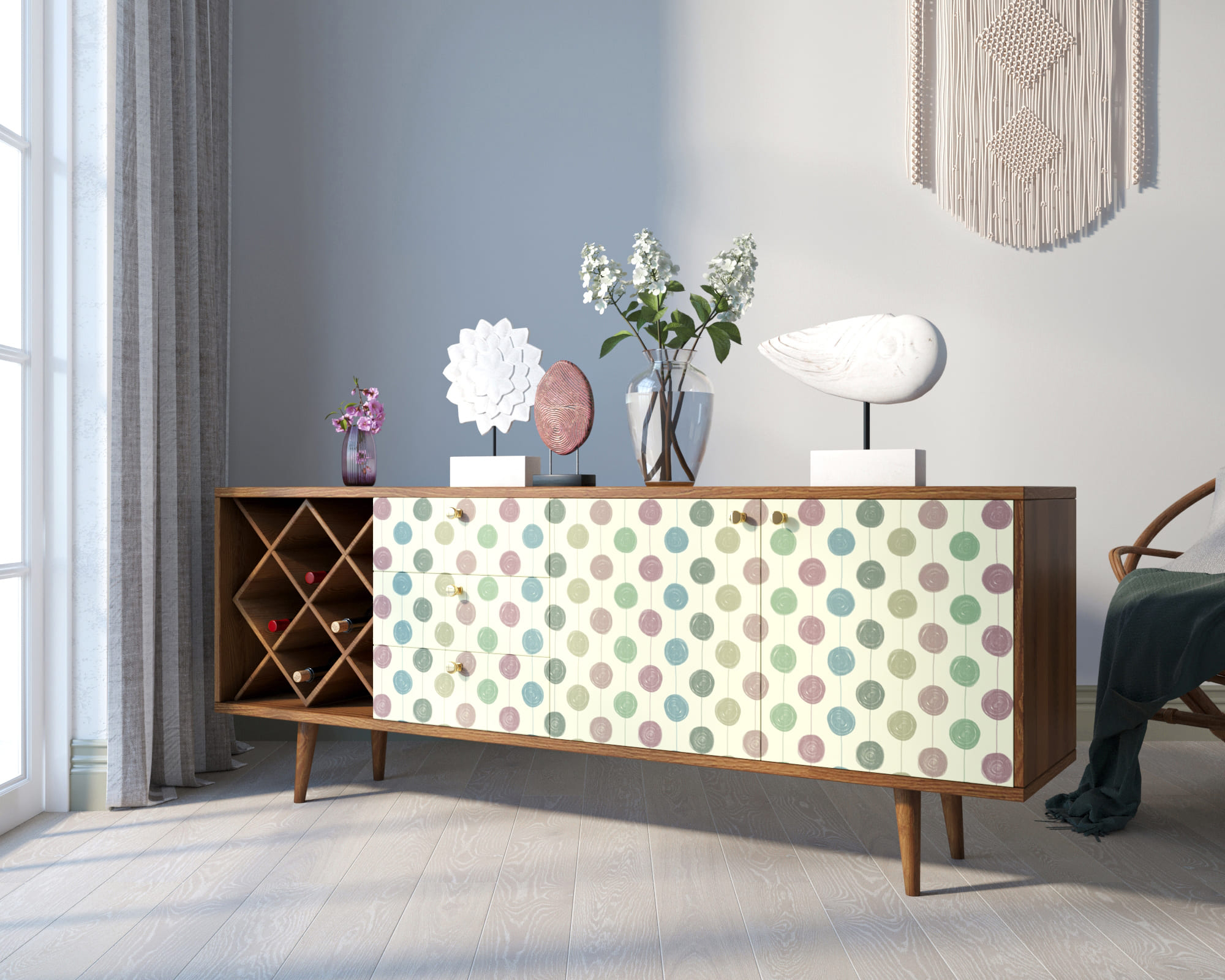 фото Комод "Berber" удлиненный с бутылочницей 24 принт арт BB15/Print_24 в Москве фото Комод "Berber" удлиненный с бутылочницей 24 принт арт BB15/Print_24