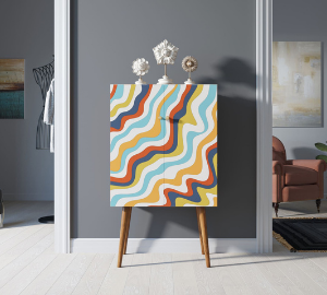 Комод на высоких ножках "Berber" принт 21 арт BB09/Print_21