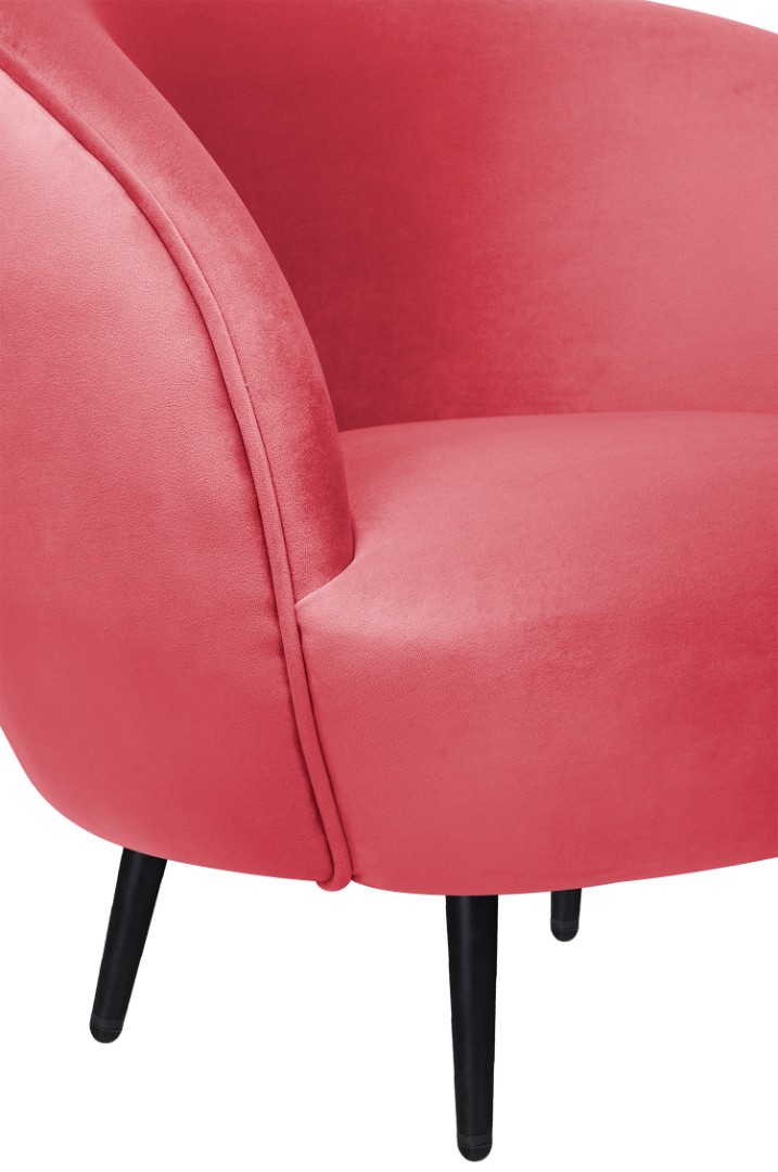 фото Мягкое кресло Small Benee Karmin на черных ножках