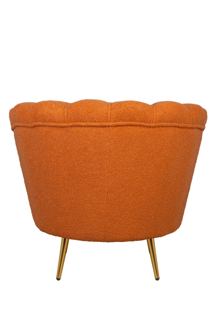 Низкое кресло ракушка Pearl Orange Boucle в интернет-магазине в Москве Низкое кресло ракушка Pearl Orange Boucle в интернет-магазине