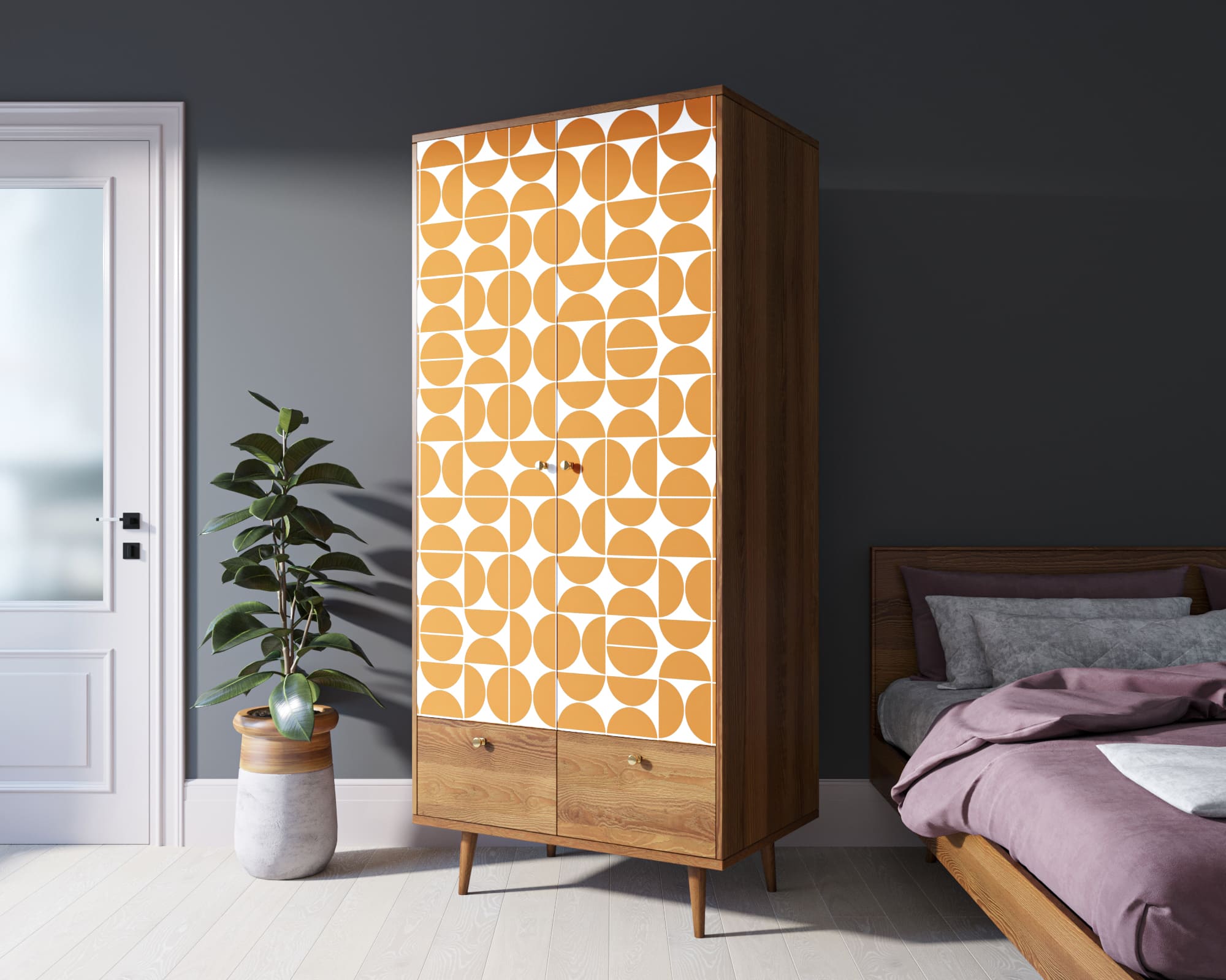 фото Шкаф двухстворчатый "Berber" принт 14 арт BB16/Print_14